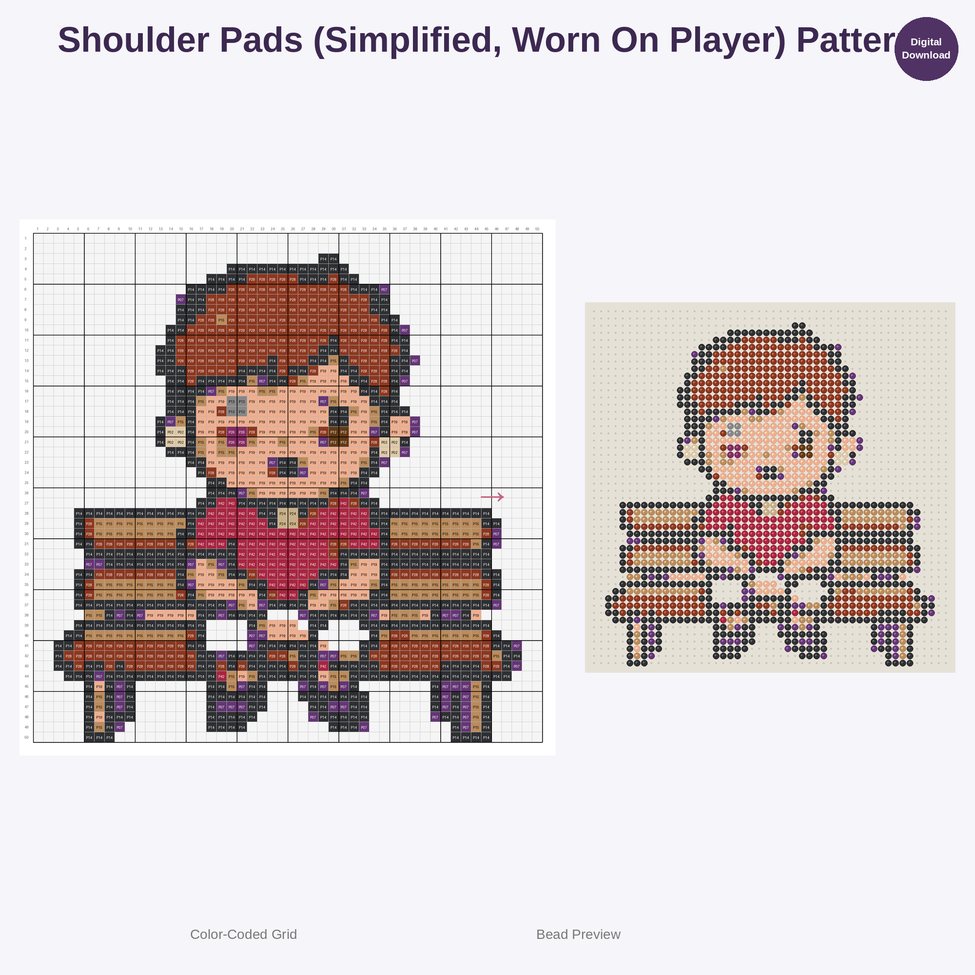 Cute Kids American Football Pixel Art Perler Bead Patterns Bundle, 48 Designs (PDF Digital Download)