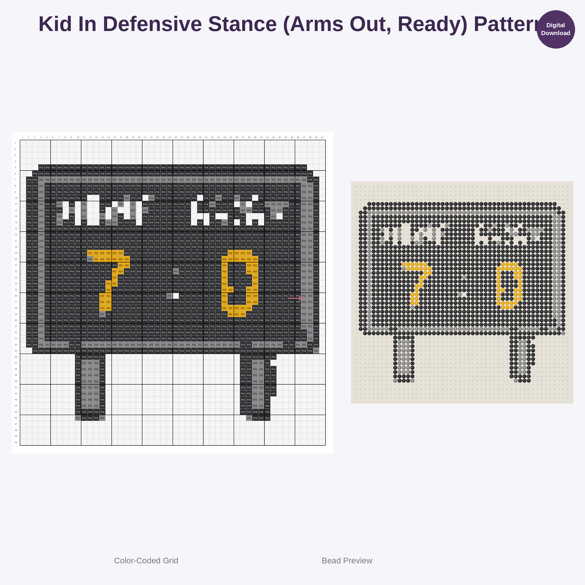 Cute Kids American Football Pixel Art Perler Bead Patterns Bundle, 48 Designs (PDF Digital Download)