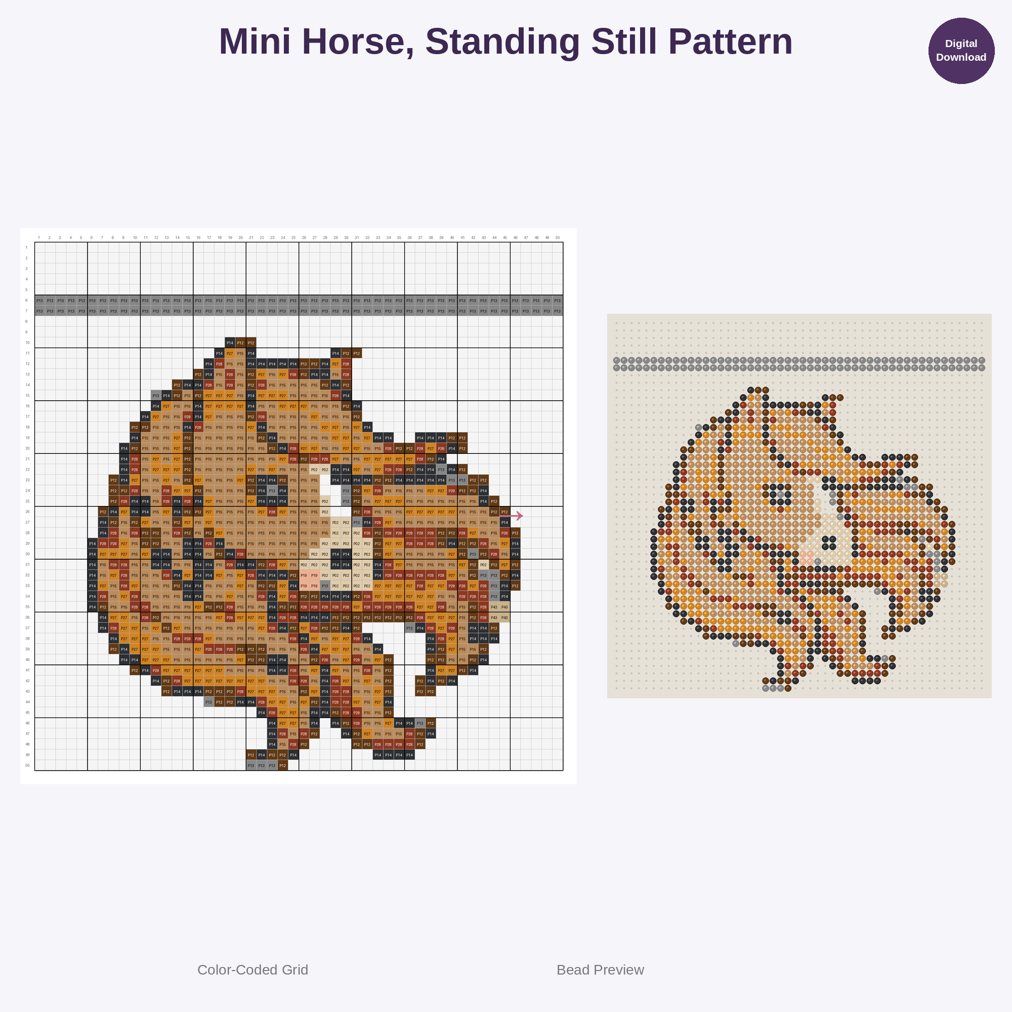 Cute Kids Equestrian Adventures Perler Bead Patterns Bundle, 48 Designs (PDF Digital Download)