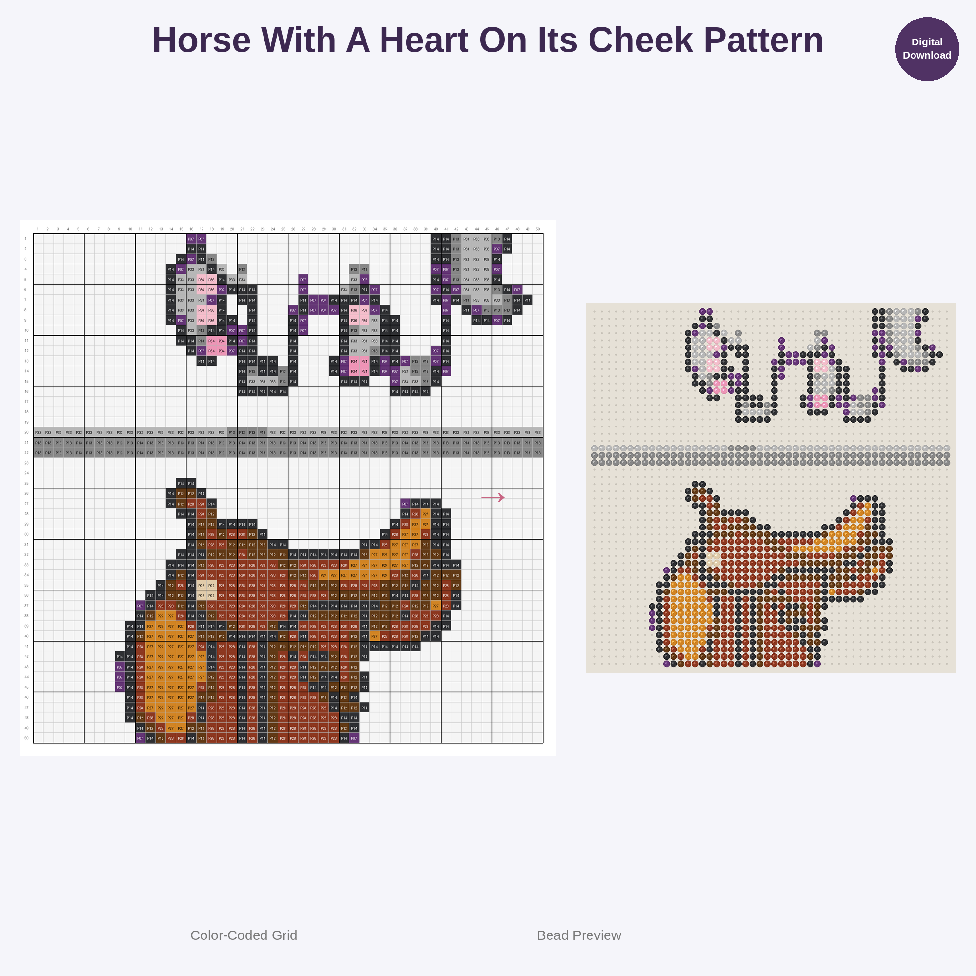 Cute Kids Equestrian Adventures Perler Bead Patterns Bundle, 48 Designs (PDF Digital Download)