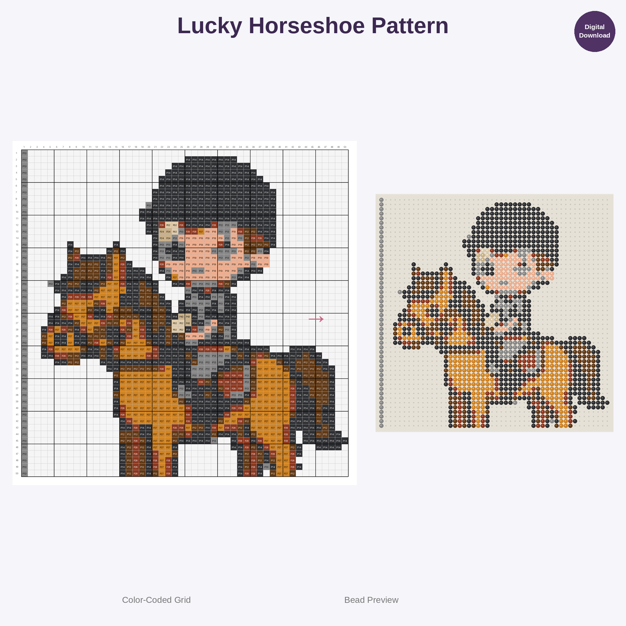 Cute Kids Equestrian Adventures Perler Bead Patterns Bundle, 48 Designs (PDF Digital Download)