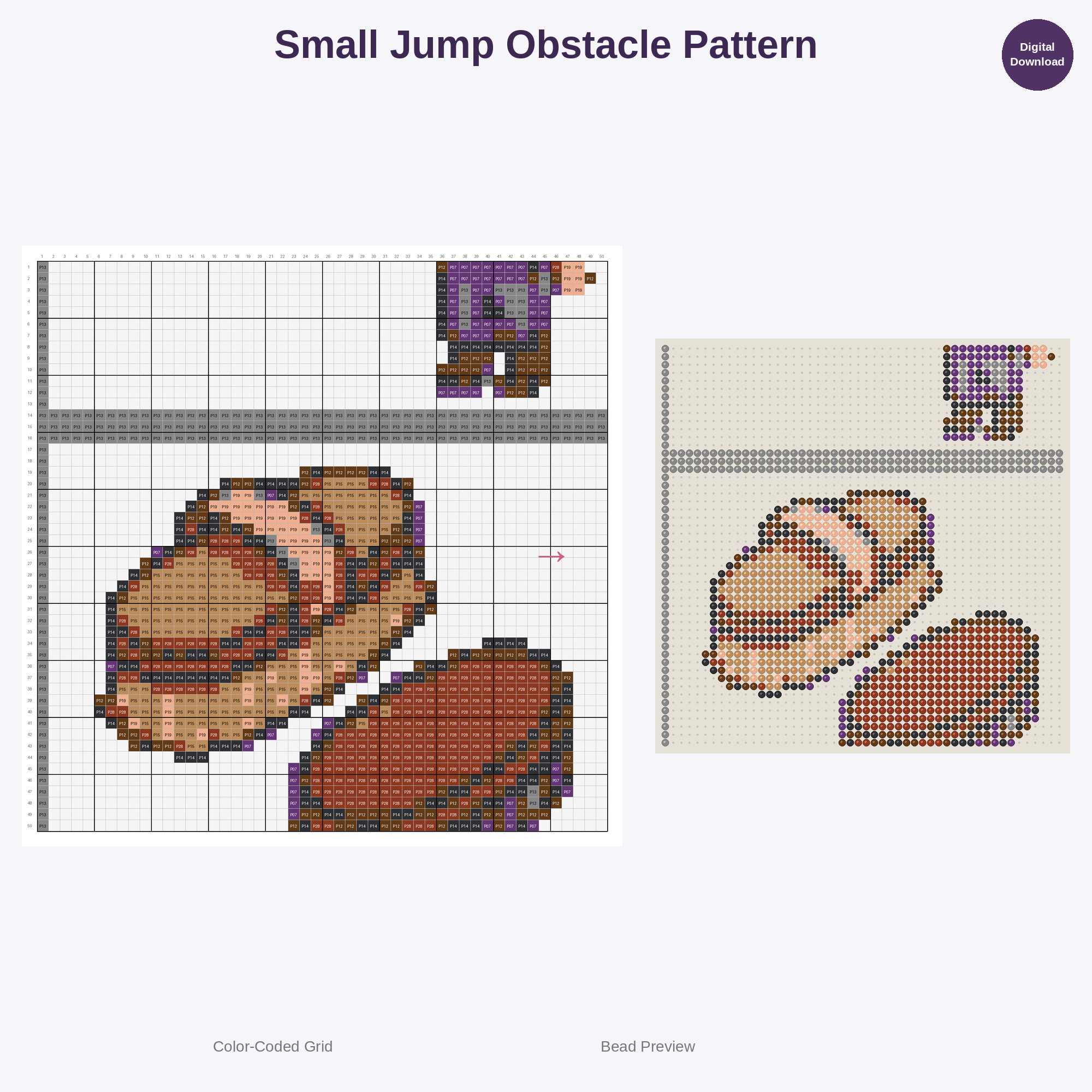 Cute Kids Equestrian Adventures Perler Bead Patterns Bundle, 48 Designs (PDF Digital Download)