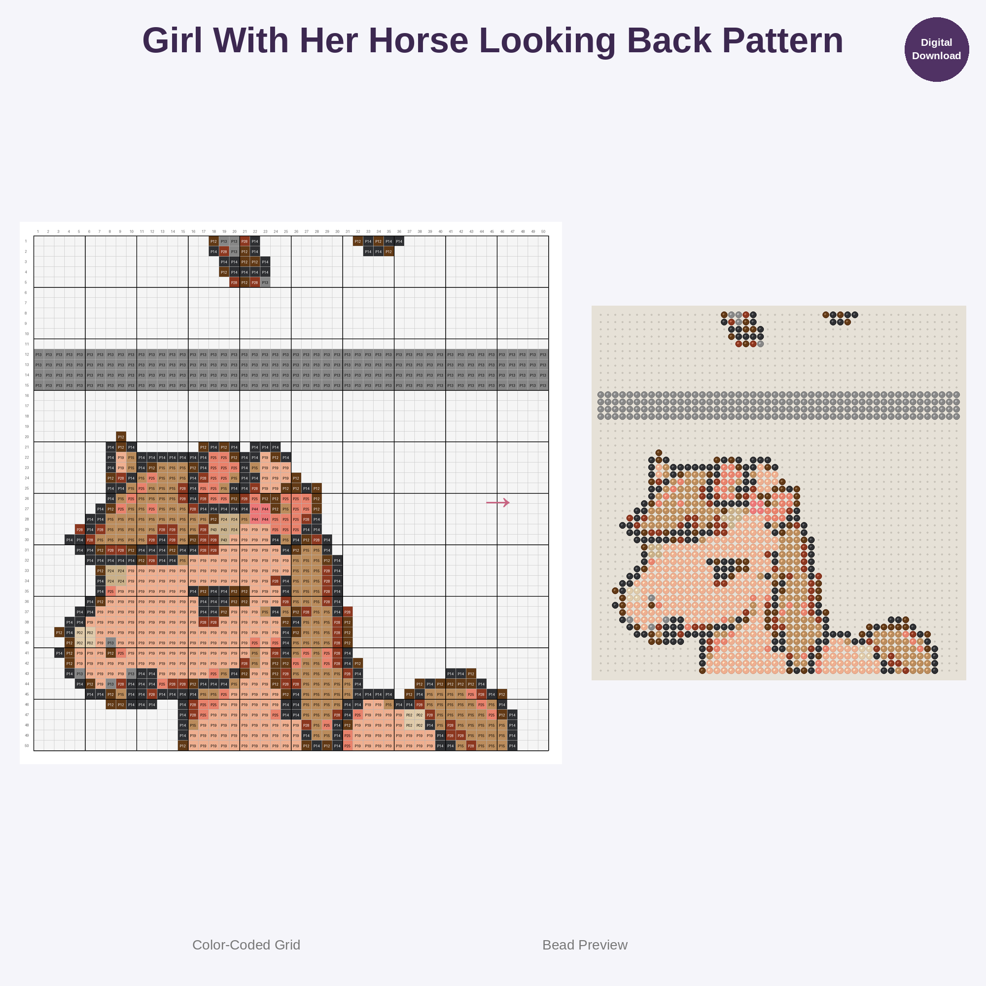 Cute Kids Equestrian Adventures Perler Bead Patterns Bundle, 48 Designs (PDF Digital Download)