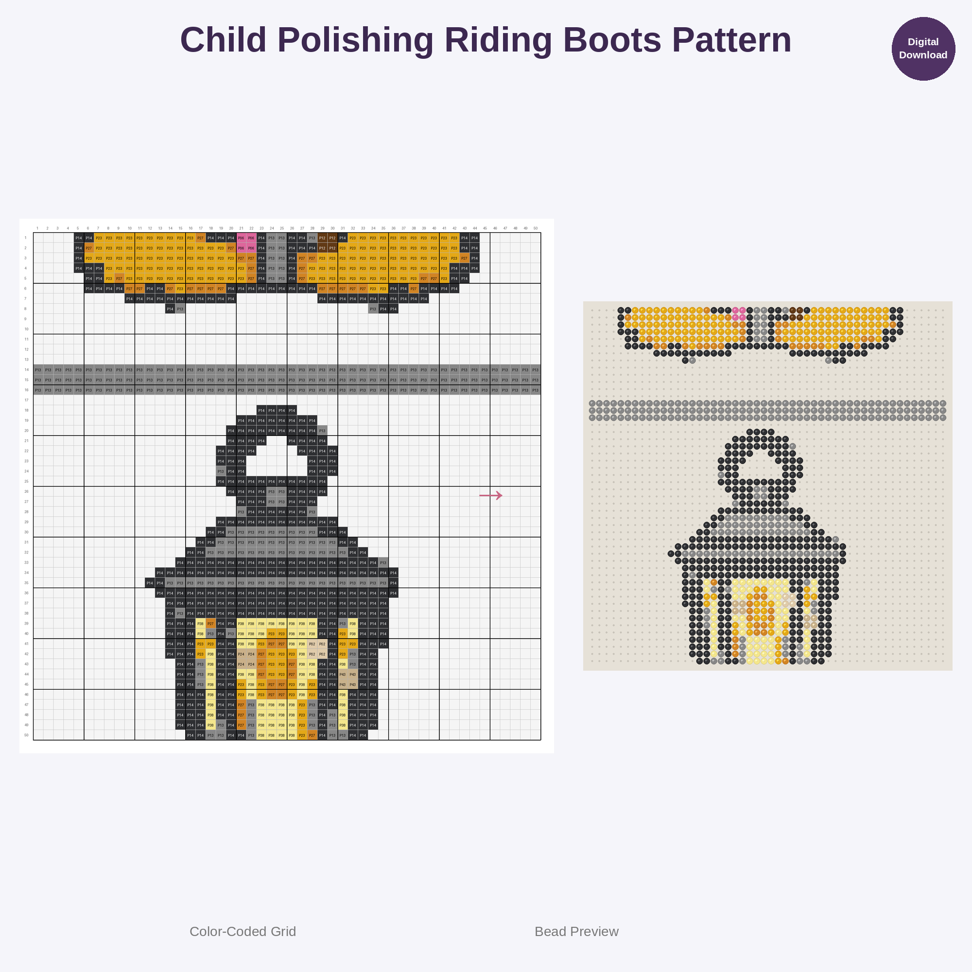 Cute Kids Equestrian Adventures Perler Bead Patterns Bundle, 48 Designs (PDF Digital Download)
