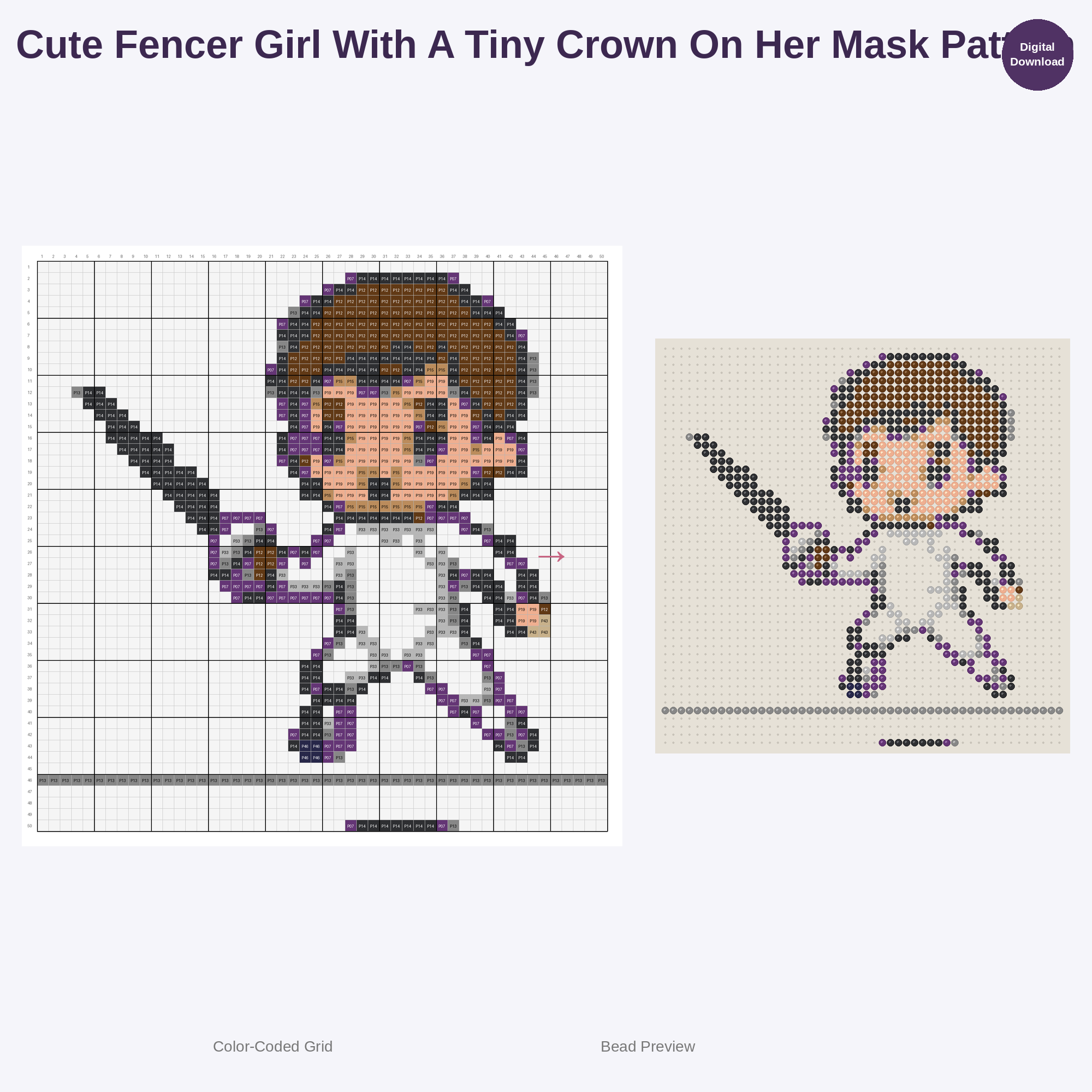 Cute Kids Fencing Adventures Perler Bead Patterns Bundle, 48 Designs (PDF Digital Download)