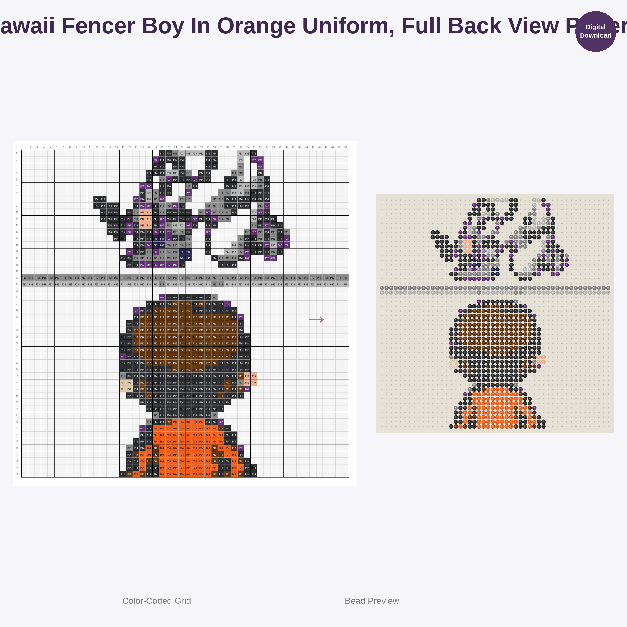 Cute Kids Fencing Adventures Perler Bead Patterns Bundle, 48 Designs (PDF Digital Download)