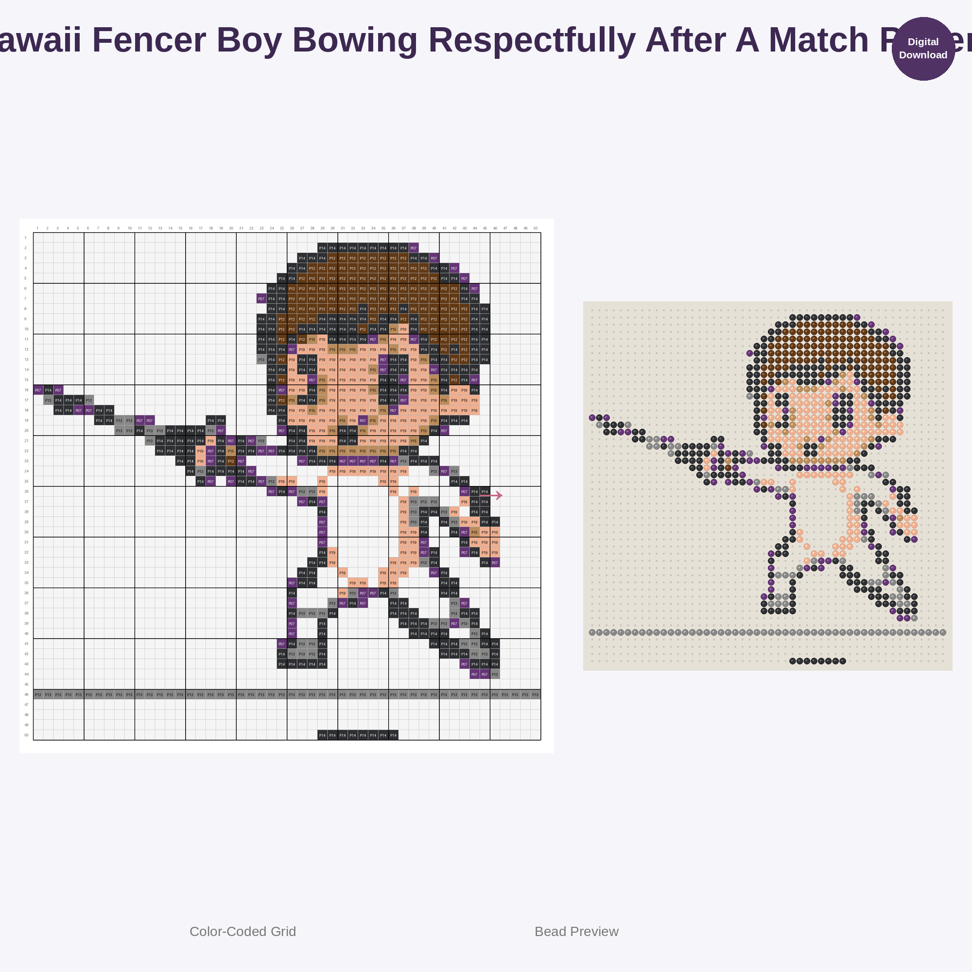 Cute Kids Fencing Adventures Perler Bead Patterns Bundle, 48 Designs (PDF Digital Download)