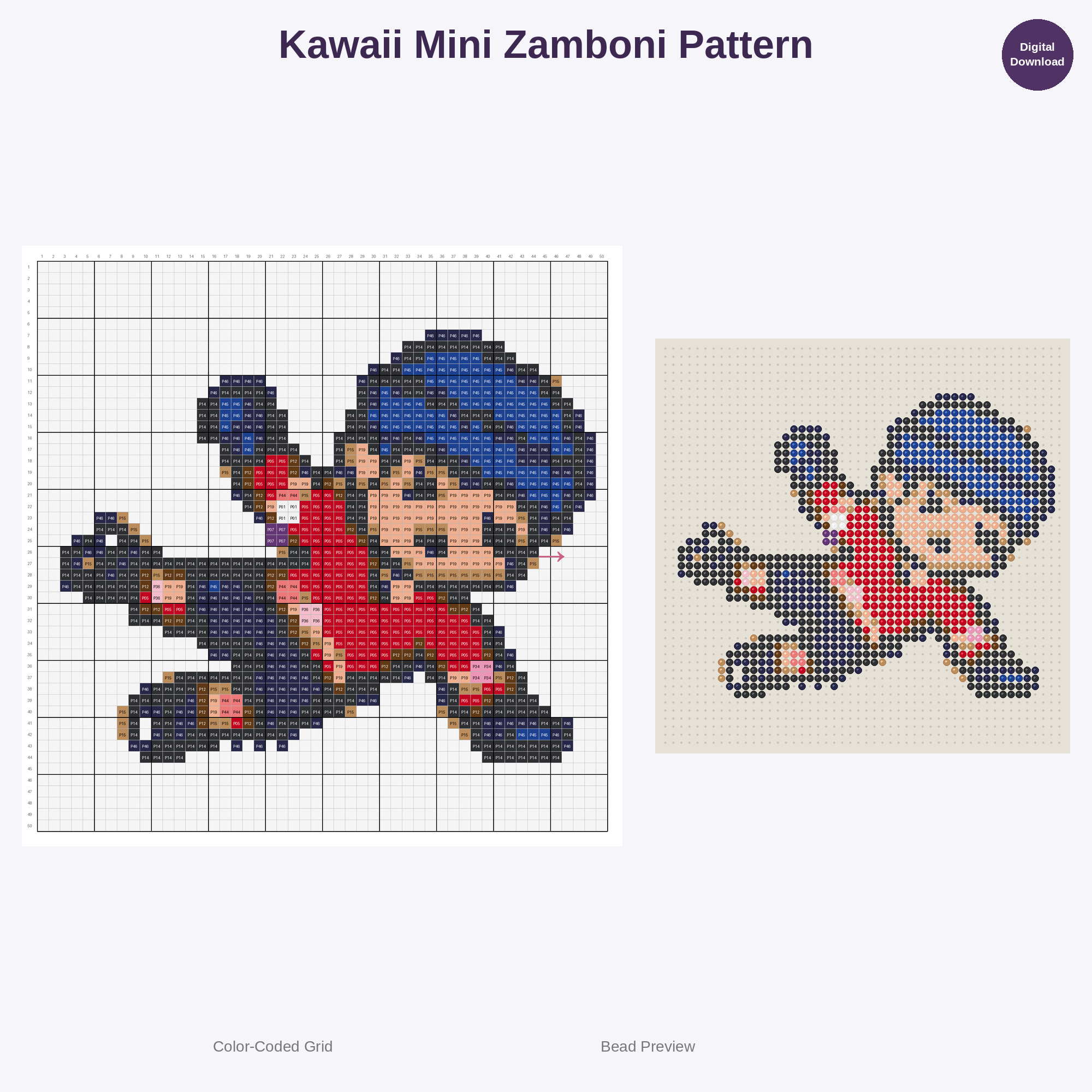 Cute Kawaii Kids Ice Hockey Perler Bead Patterns Bundle, 48 Designs (PDF Digital Download)