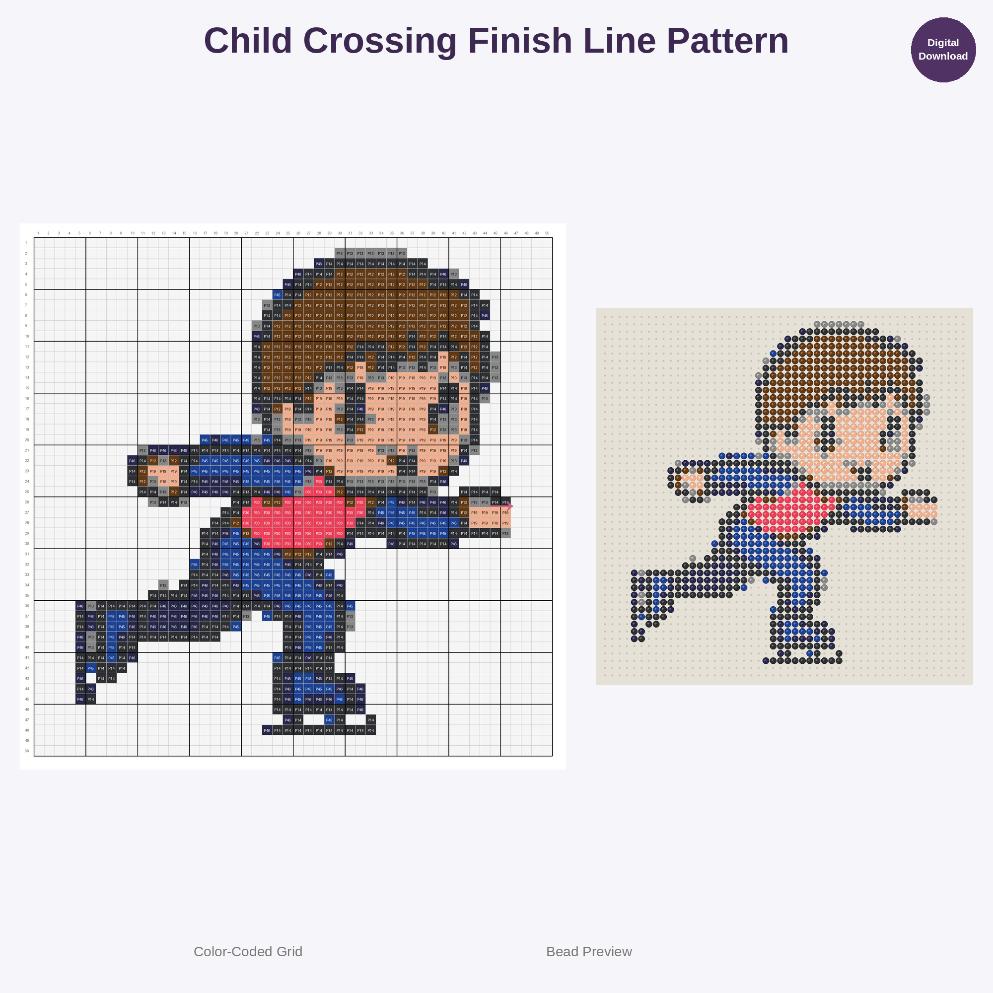 Tiny Skater Sprinters Perler Bead Patterns Bundle, 48 Designs (PDF Digital Download)