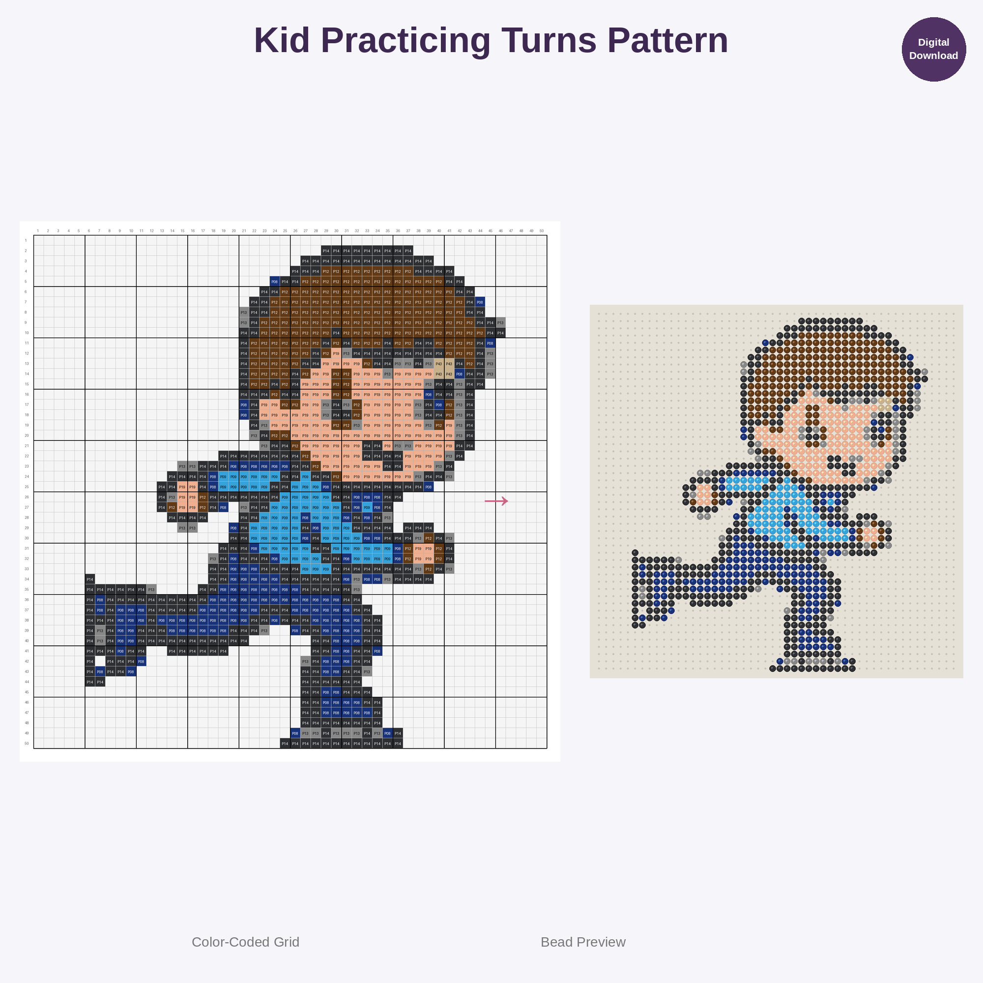 Tiny Skater Sprinters Perler Bead Patterns Bundle, 48 Designs (PDF Digital Download)