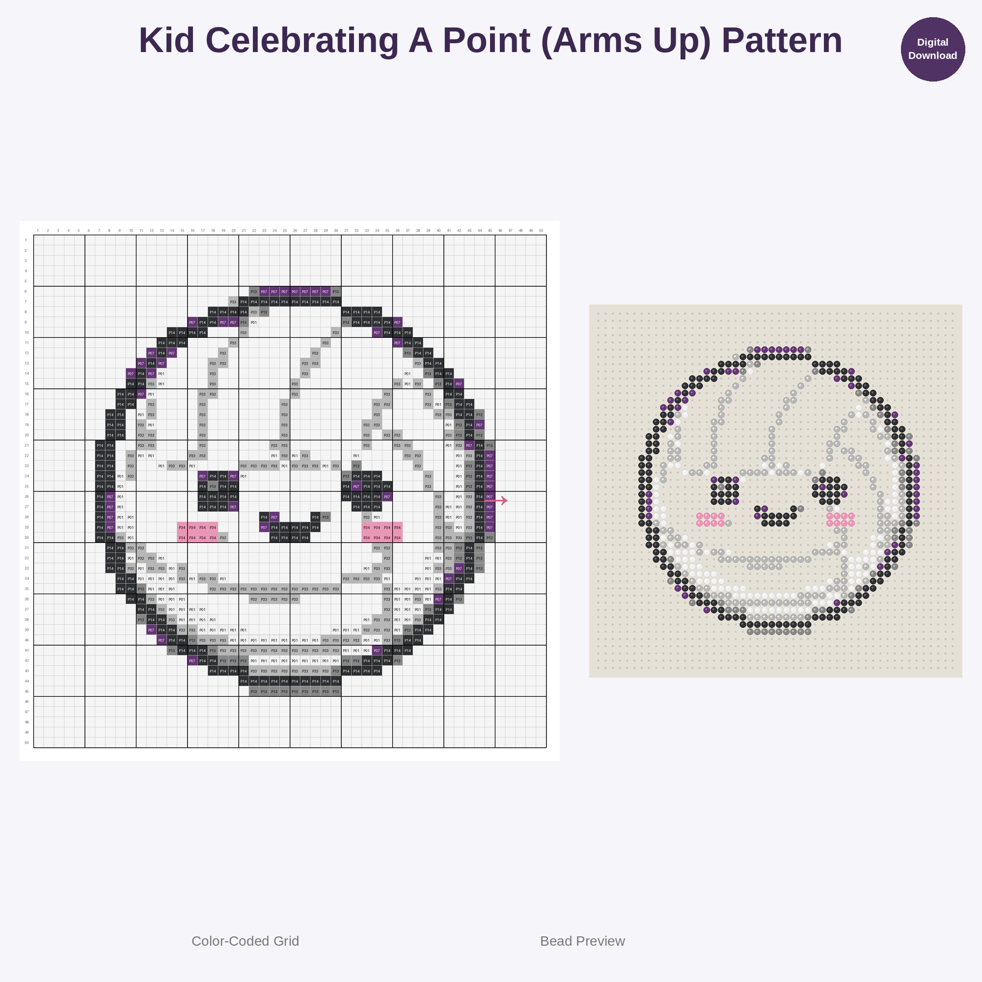 Cute Kids Volleyball Adventures Perler Bead Patterns Bundle, 48 Designs (PDF Digital Download)