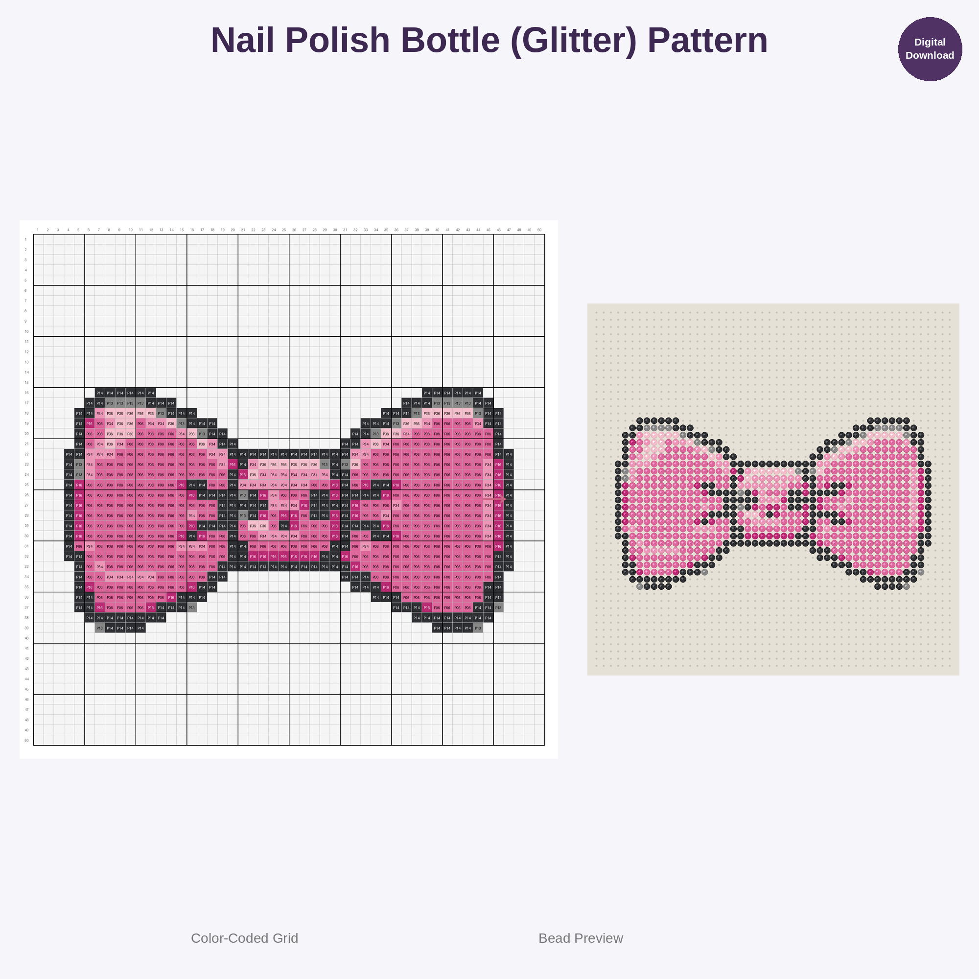 Diva Delights Beauty & Fashion Perler Bead Patterns Bundle, 48 Designs (PDF Digital Download)