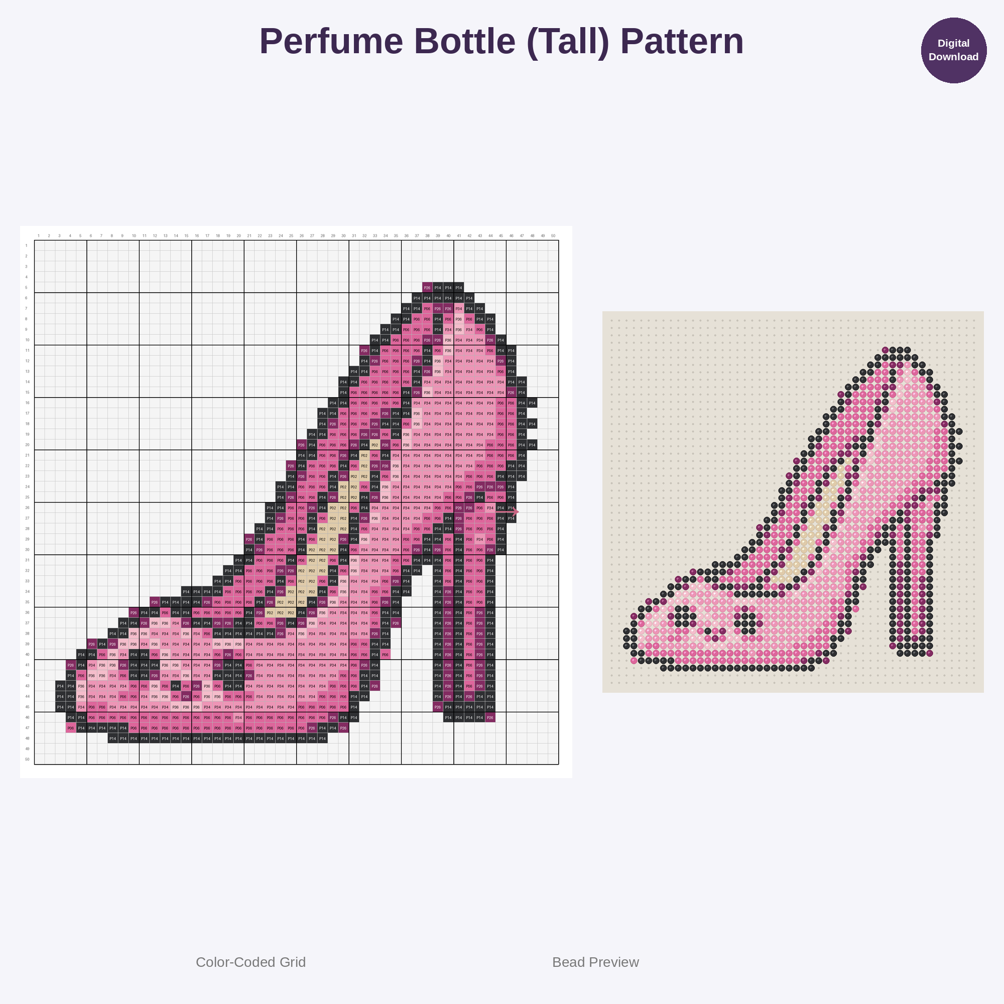 Diva Delights Beauty & Fashion Perler Bead Patterns Bundle, 48 Designs (PDF Digital Download)