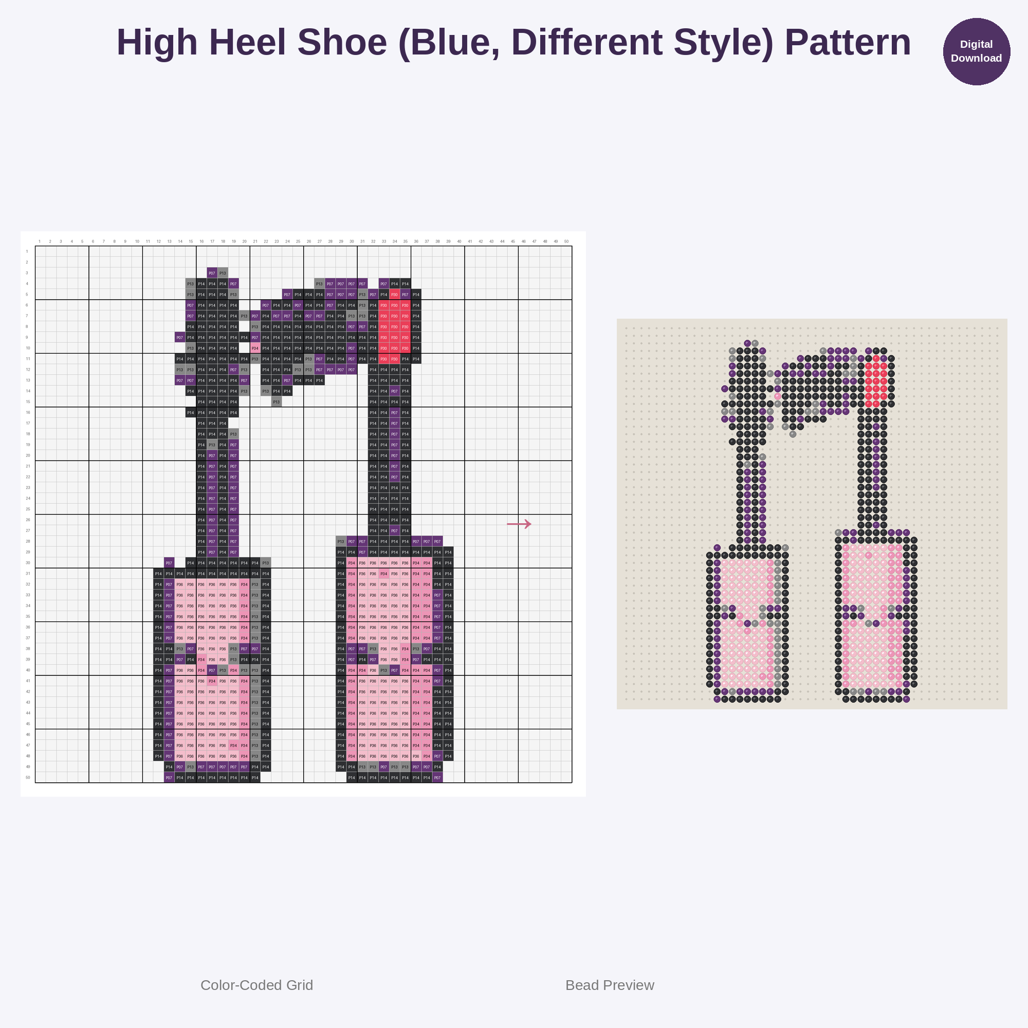 Diva Delights Beauty & Fashion Perler Bead Patterns Bundle, 48 Designs (PDF Digital Download)