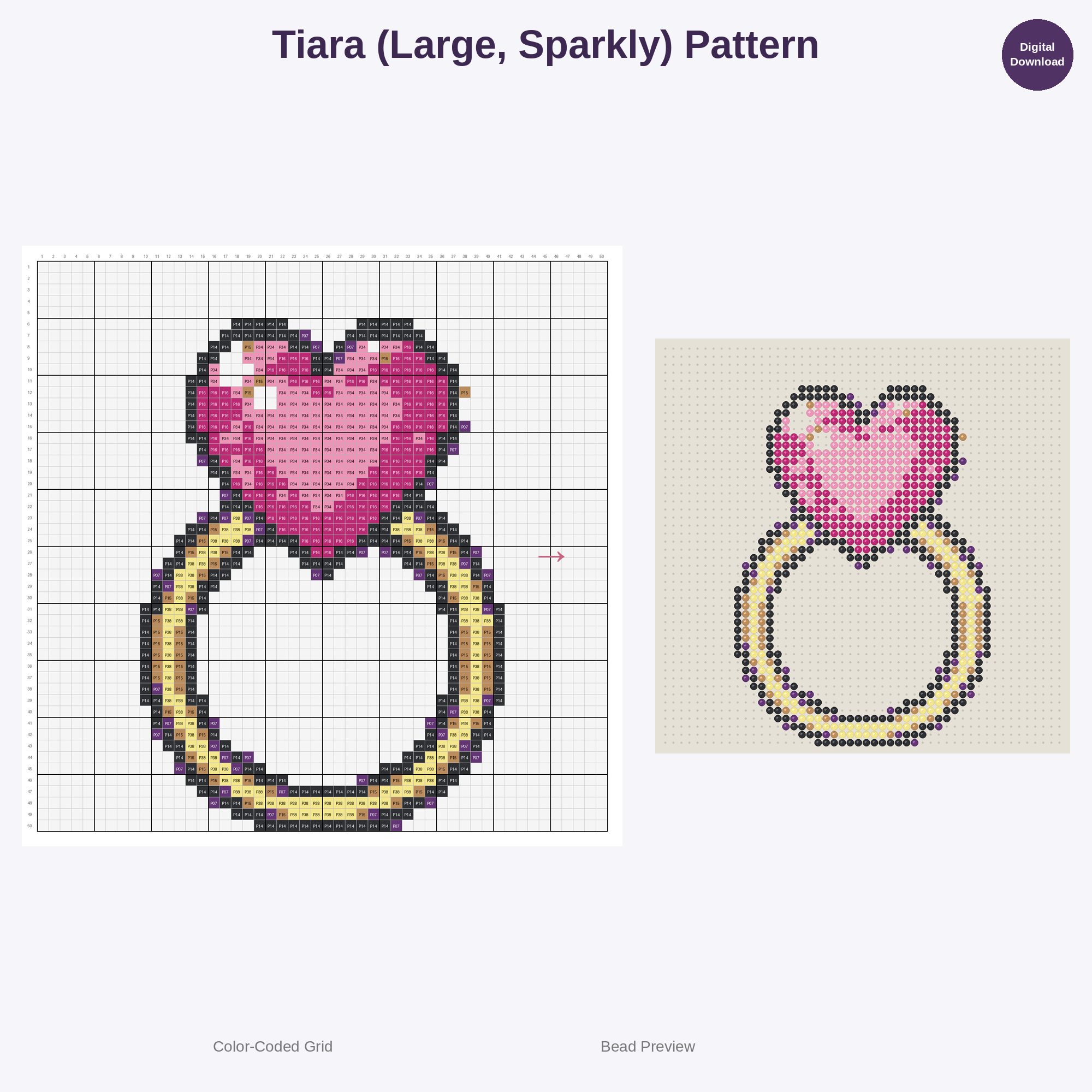 Diva Delights Beauty & Fashion Perler Bead Patterns Bundle, 48 Designs (PDF Digital Download)