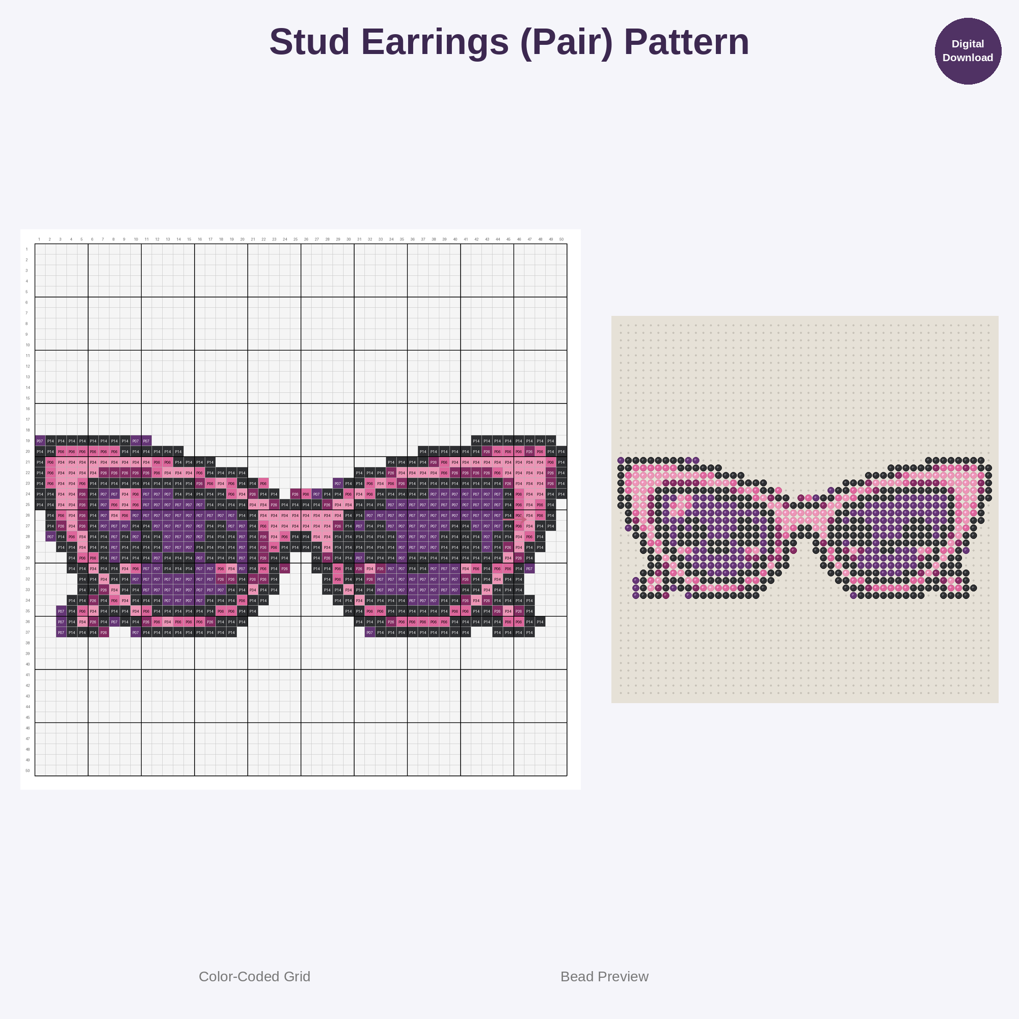 Diva Delights Beauty & Fashion Perler Bead Patterns Bundle, 48 Designs (PDF Digital Download)