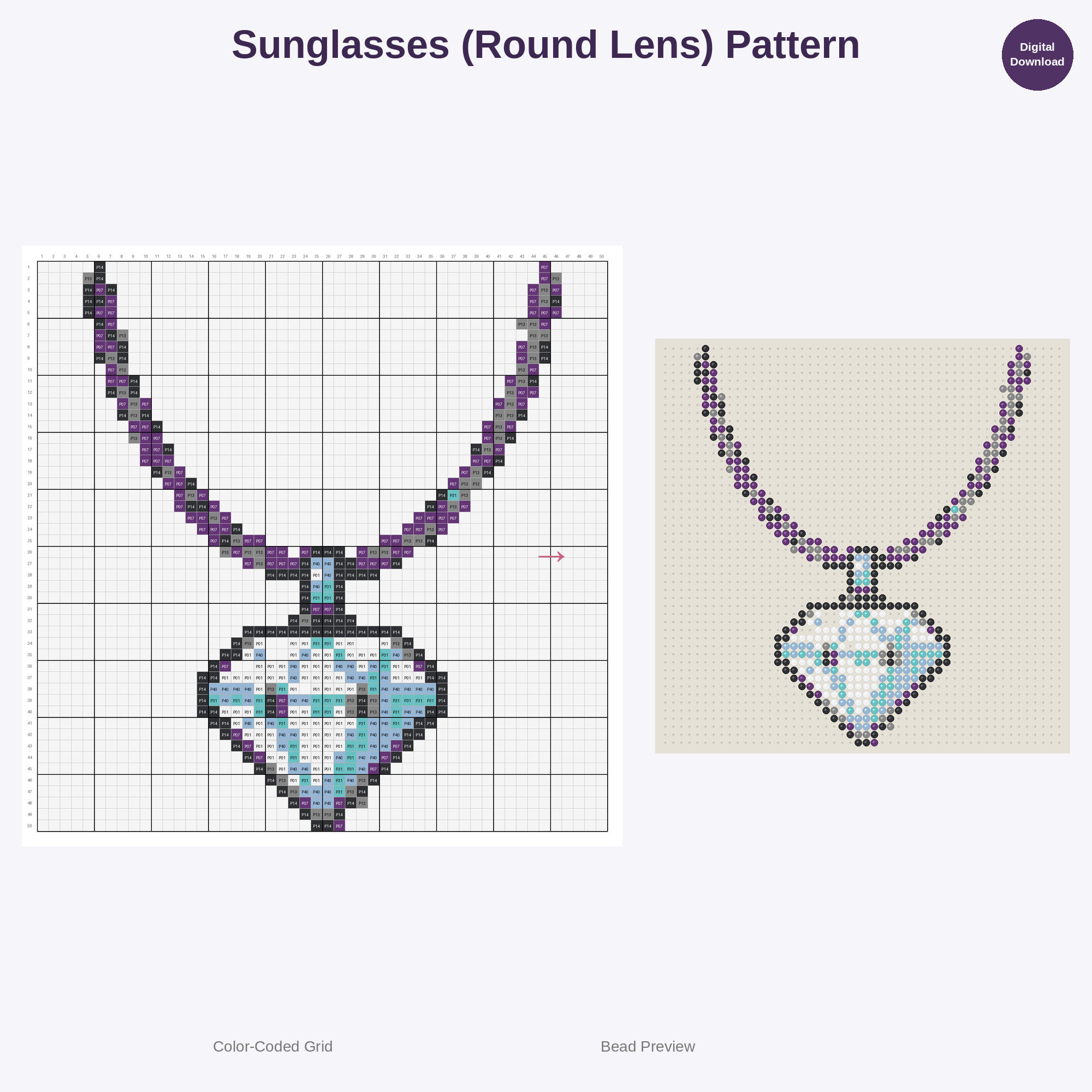 Diva Delights Beauty & Fashion Perler Bead Patterns Bundle, 48 Designs (PDF Digital Download)