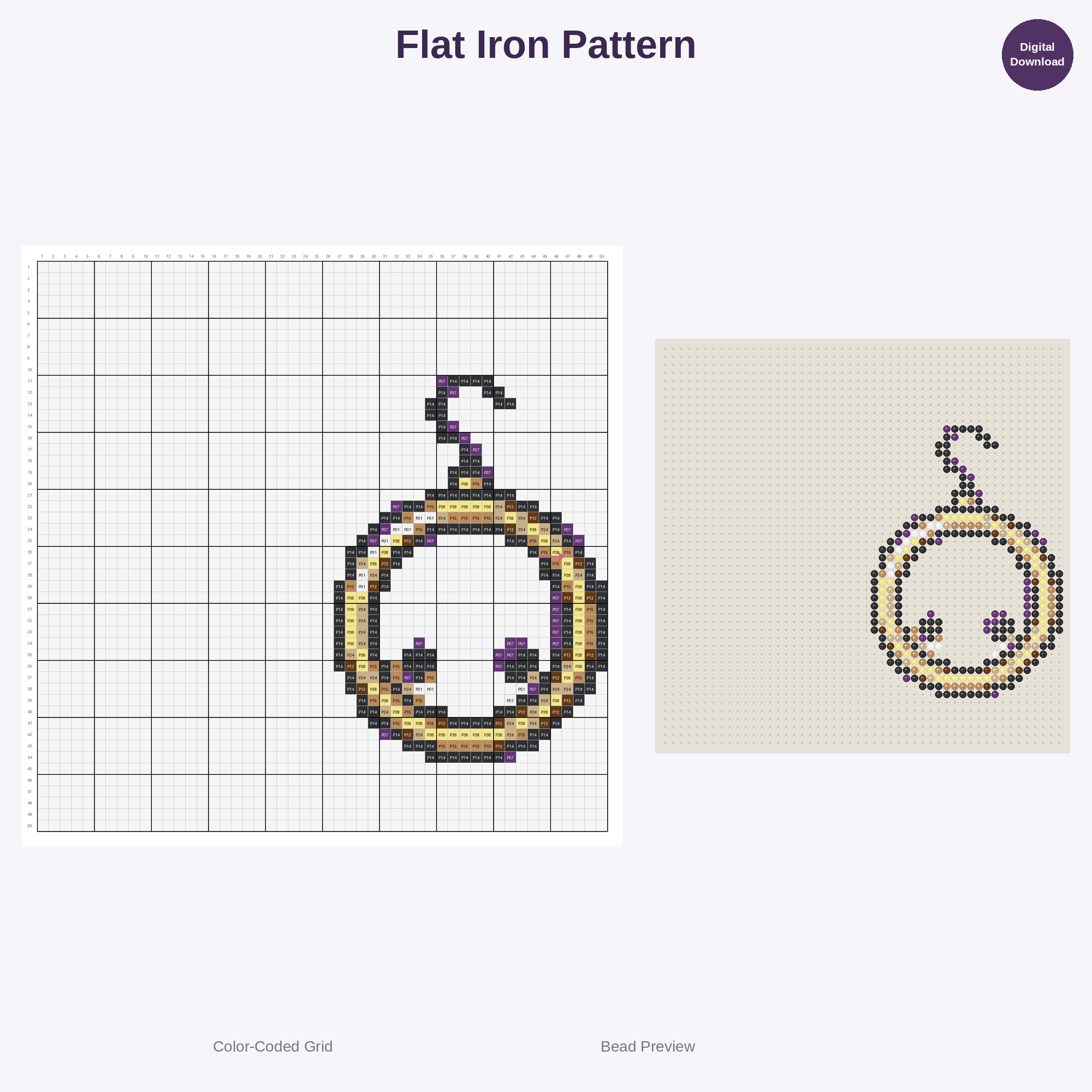 Diva Delights Beauty & Fashion Perler Bead Patterns Bundle, 48 Designs (PDF Digital Download)