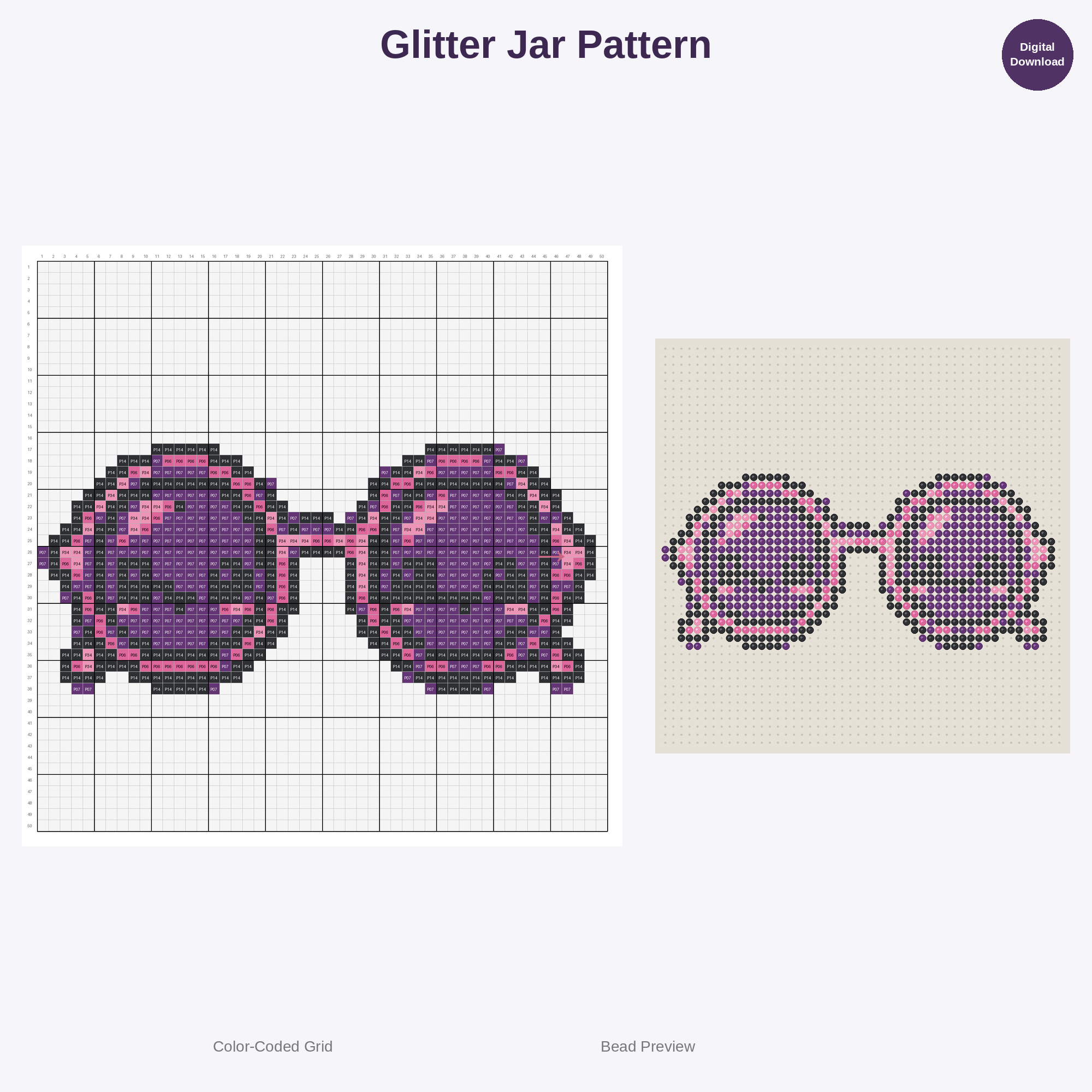 Diva Delights Beauty & Fashion Perler Bead Patterns Bundle, 48 Designs (PDF Digital Download)