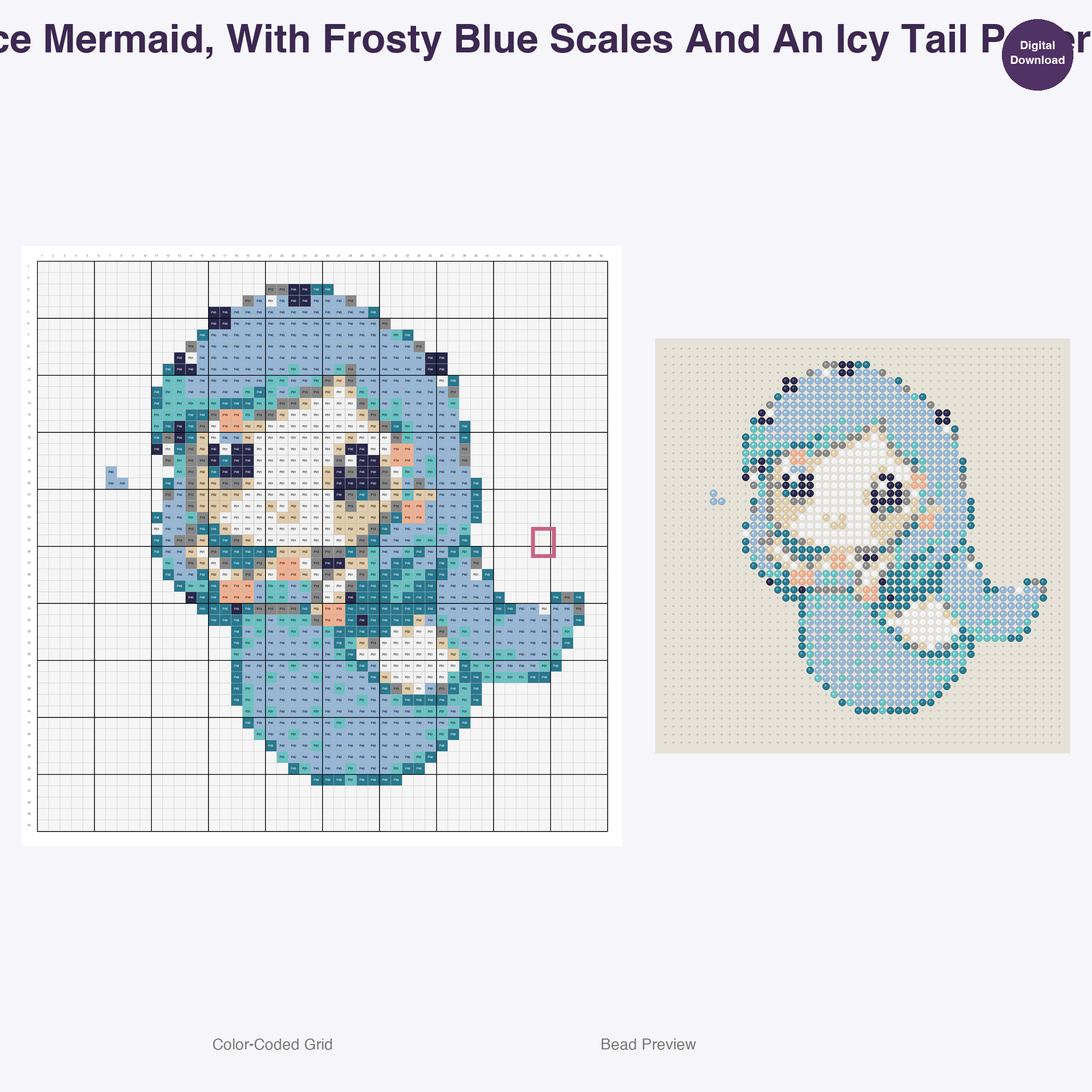 Elemental Fantasy Characters Perler Bead Patterns, 48 Designs x 3 Grid Sizes (29x29 + 50x50 + 128x128), Fuse Bead PDF Digital Download