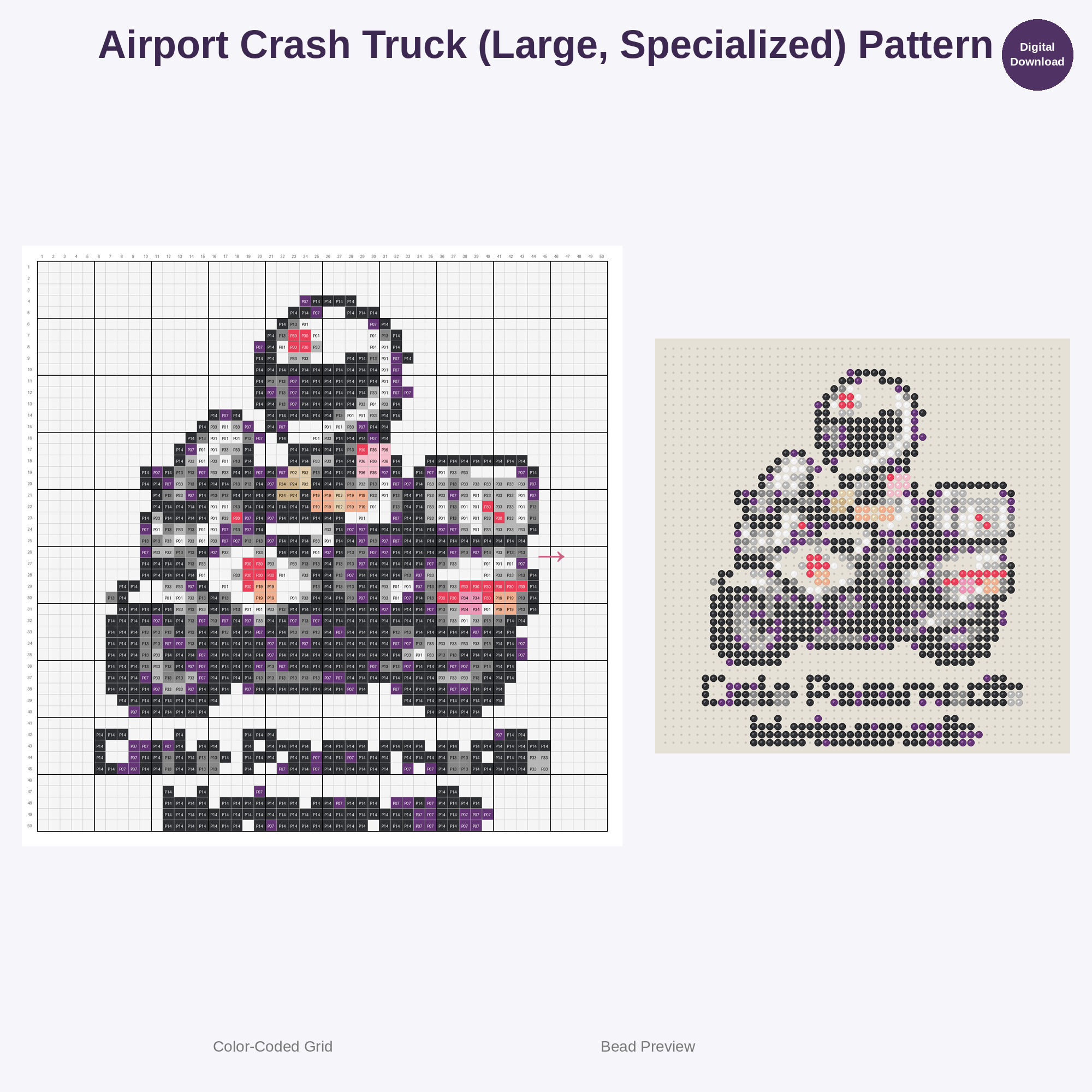 Brave Rescue Vehicles Perler Bead Patterns Bundle, 48 Designs (PDF Digital Download)