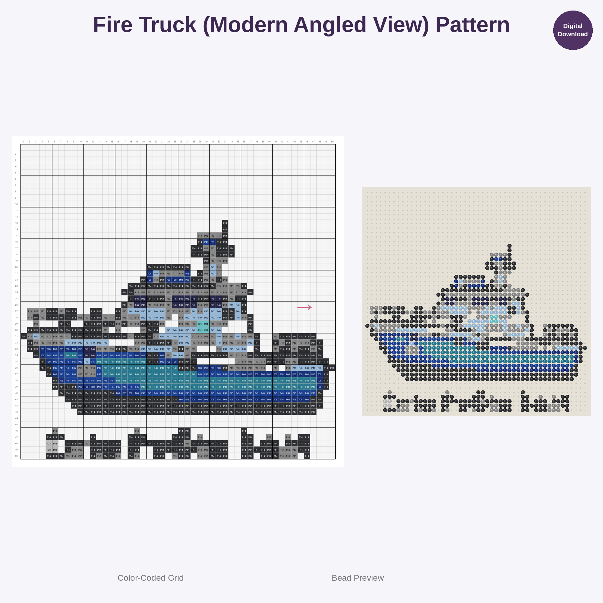Brave Rescue Vehicles Perler Bead Patterns Bundle, 48 Designs (PDF Digital Download)