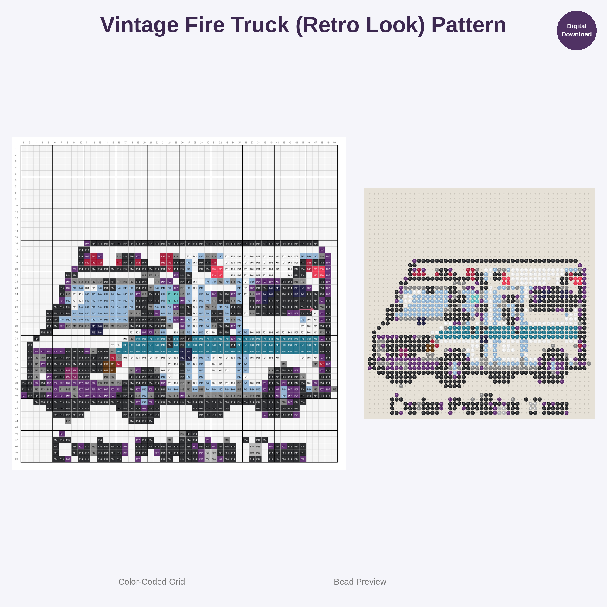 Brave Rescue Vehicles Perler Bead Patterns Bundle, 48 Designs (PDF Digital Download)