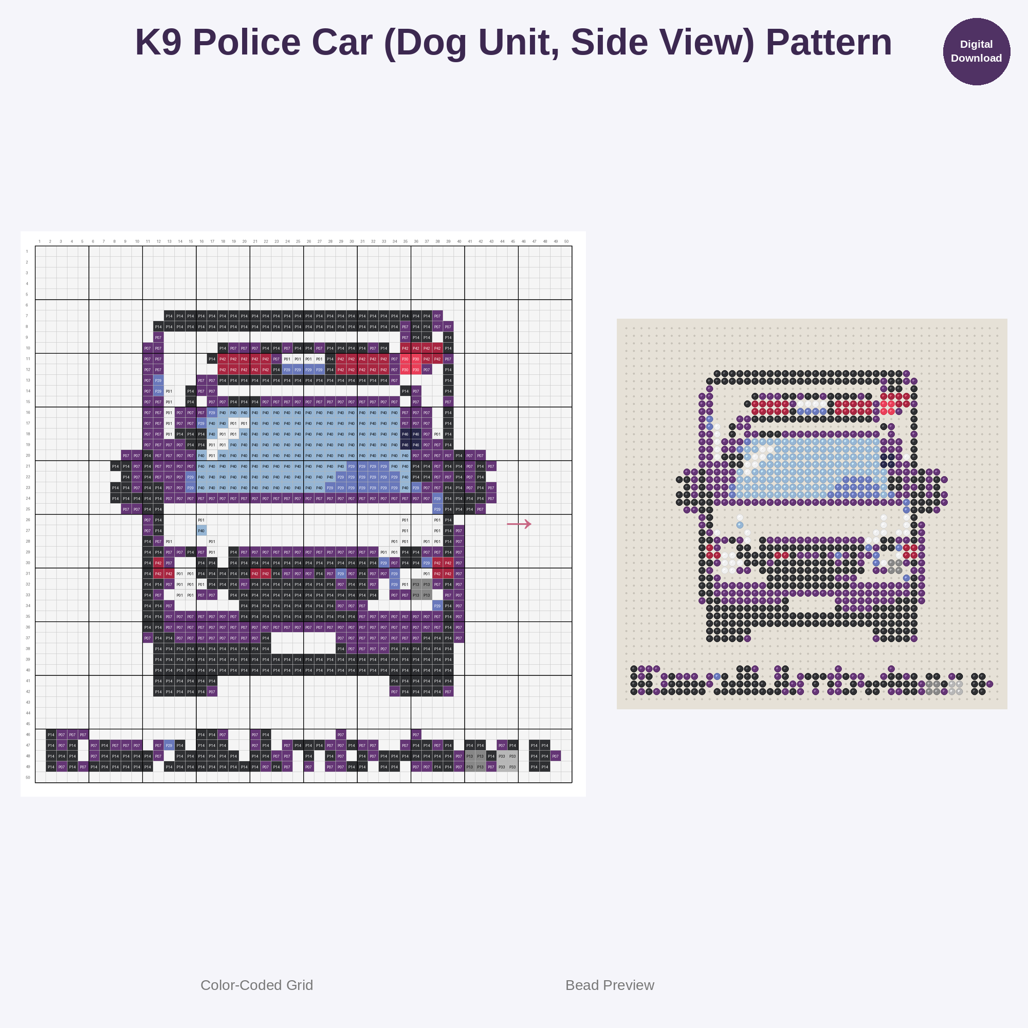 Brave Rescue Vehicles Perler Bead Patterns Bundle, 48 Designs (PDF Digital Download)