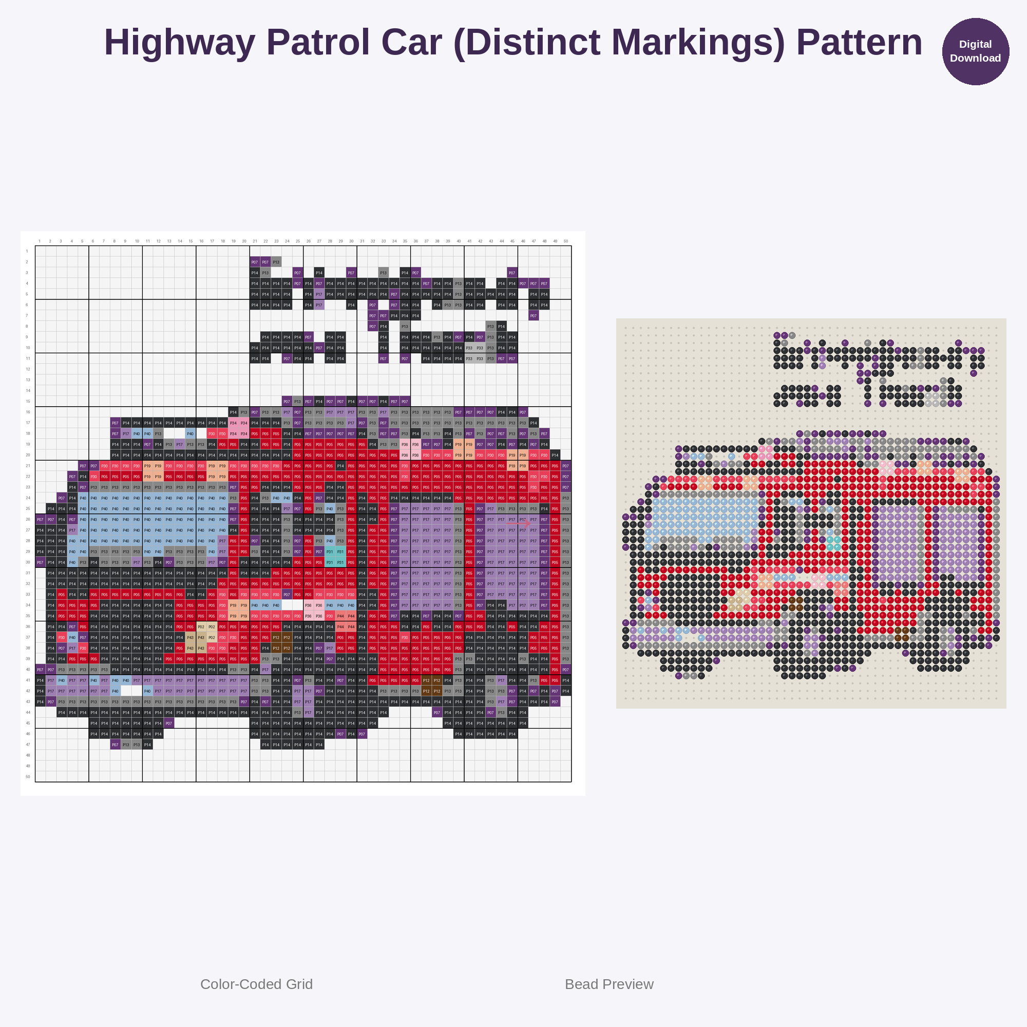 Brave Rescue Vehicles Perler Bead Patterns Bundle, 48 Designs (PDF Digital Download)