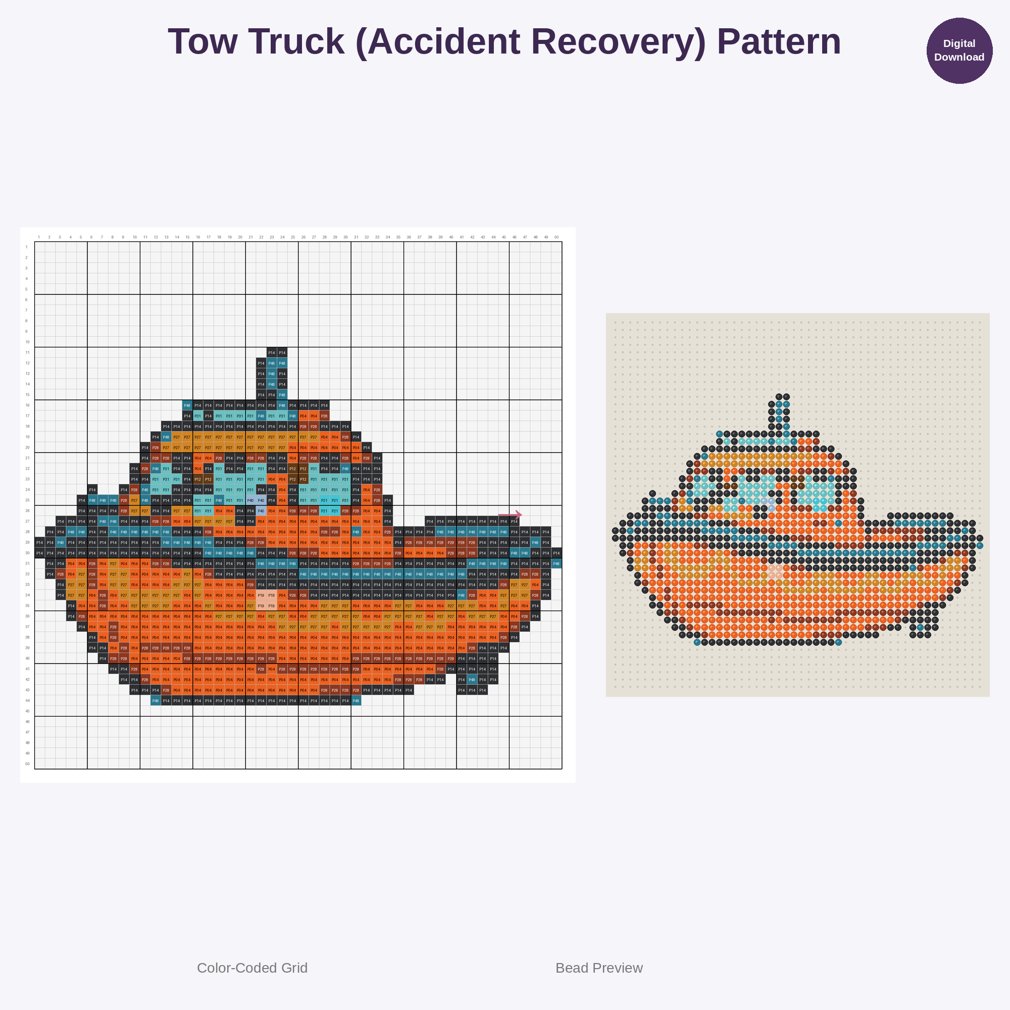 Brave Rescue Vehicles Perler Bead Patterns Bundle, 48 Designs (PDF Digital Download)