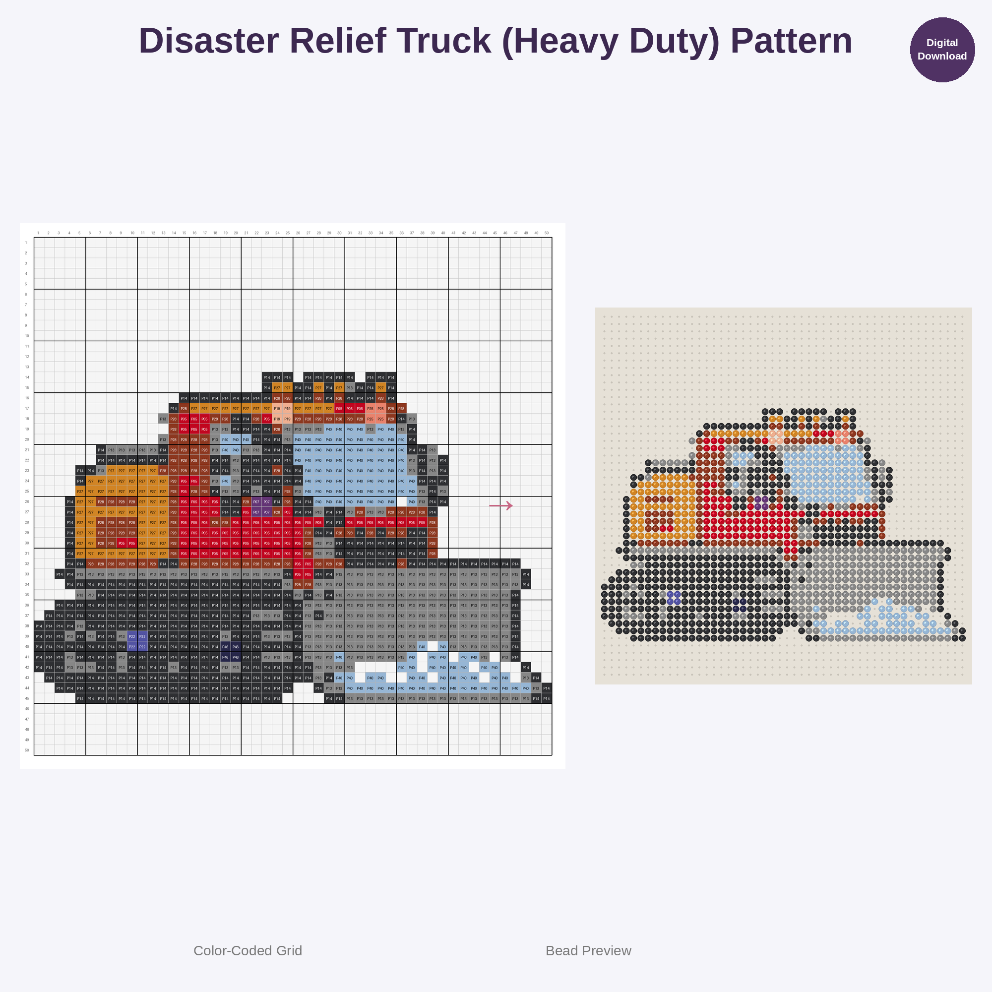 Brave Rescue Vehicles Perler Bead Patterns Bundle, 48 Designs (PDF Digital Download)