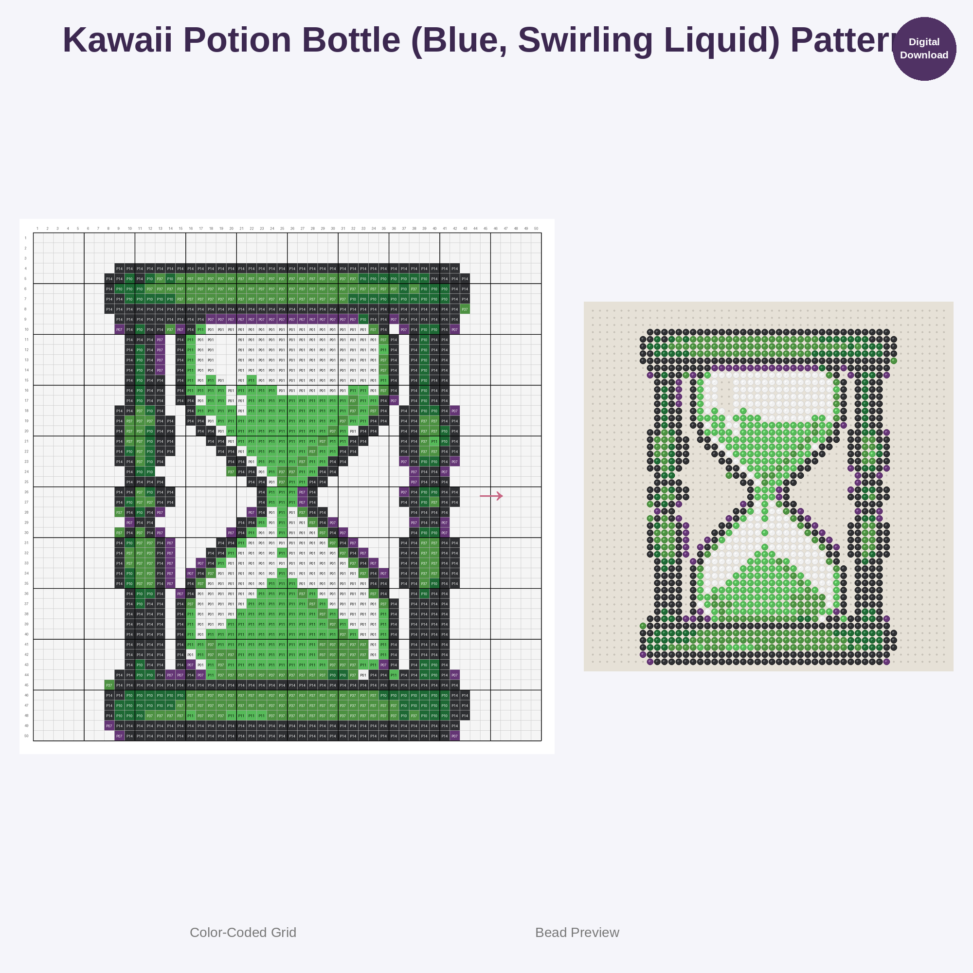 Magical Arcana & Spellcraft Collection Perler Bead Patterns Bundle, 48 Designs (PDF Digital Download)