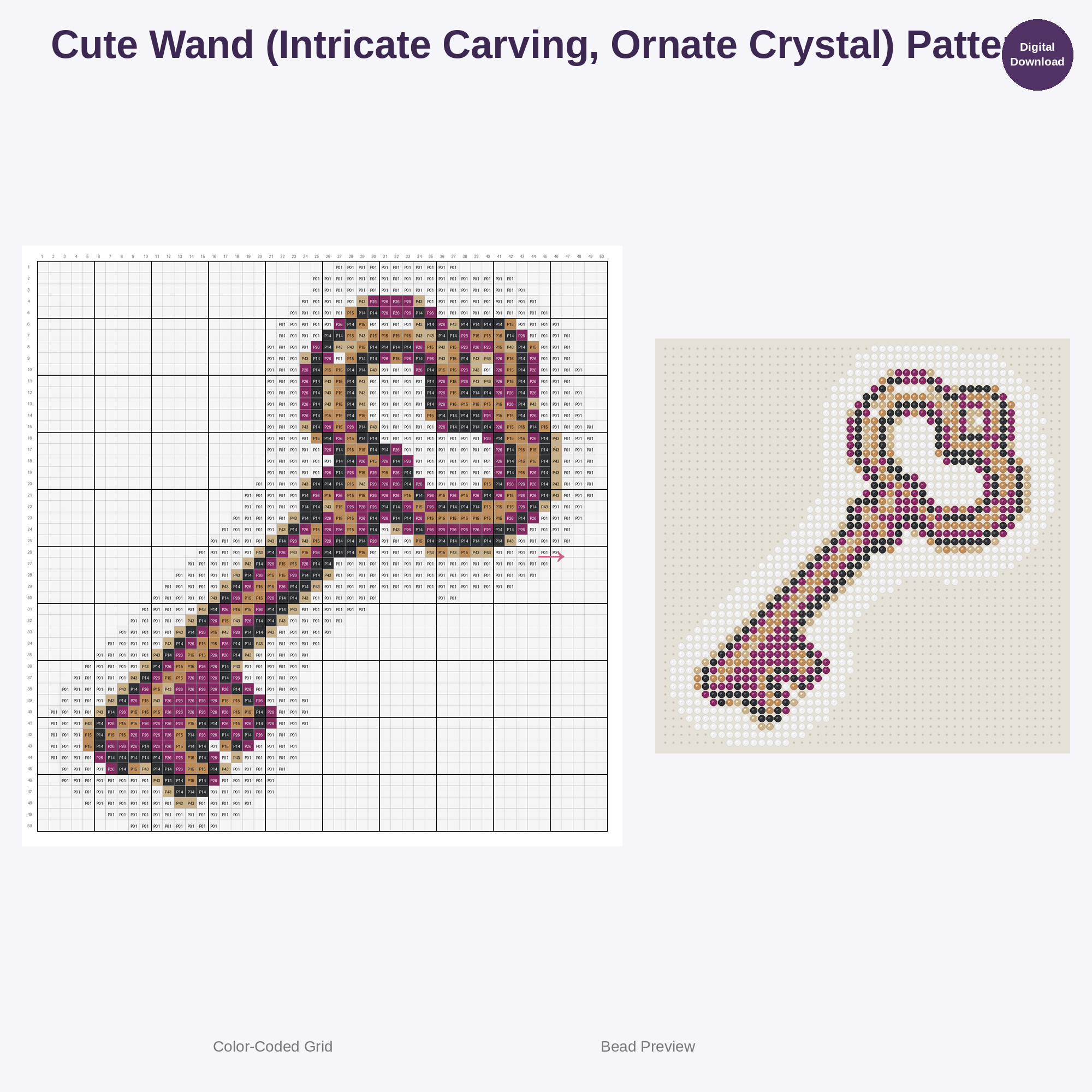 Magical Arcana & Spellcraft Collection Perler Bead Patterns Bundle, 48 Designs (PDF Digital Download)