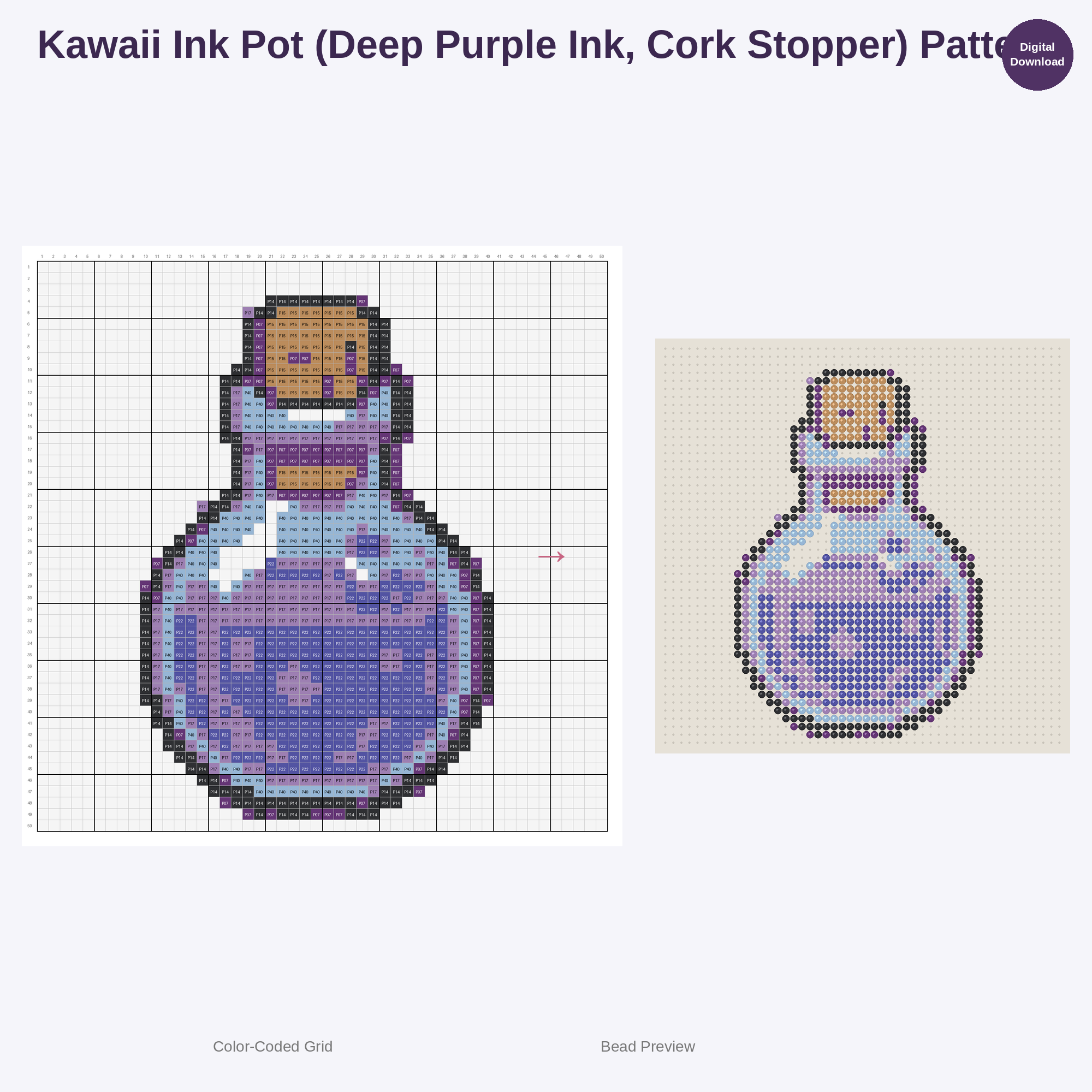 Magical Arcana & Spellcraft Collection Perler Bead Patterns Bundle, 48 Designs (PDF Digital Download)