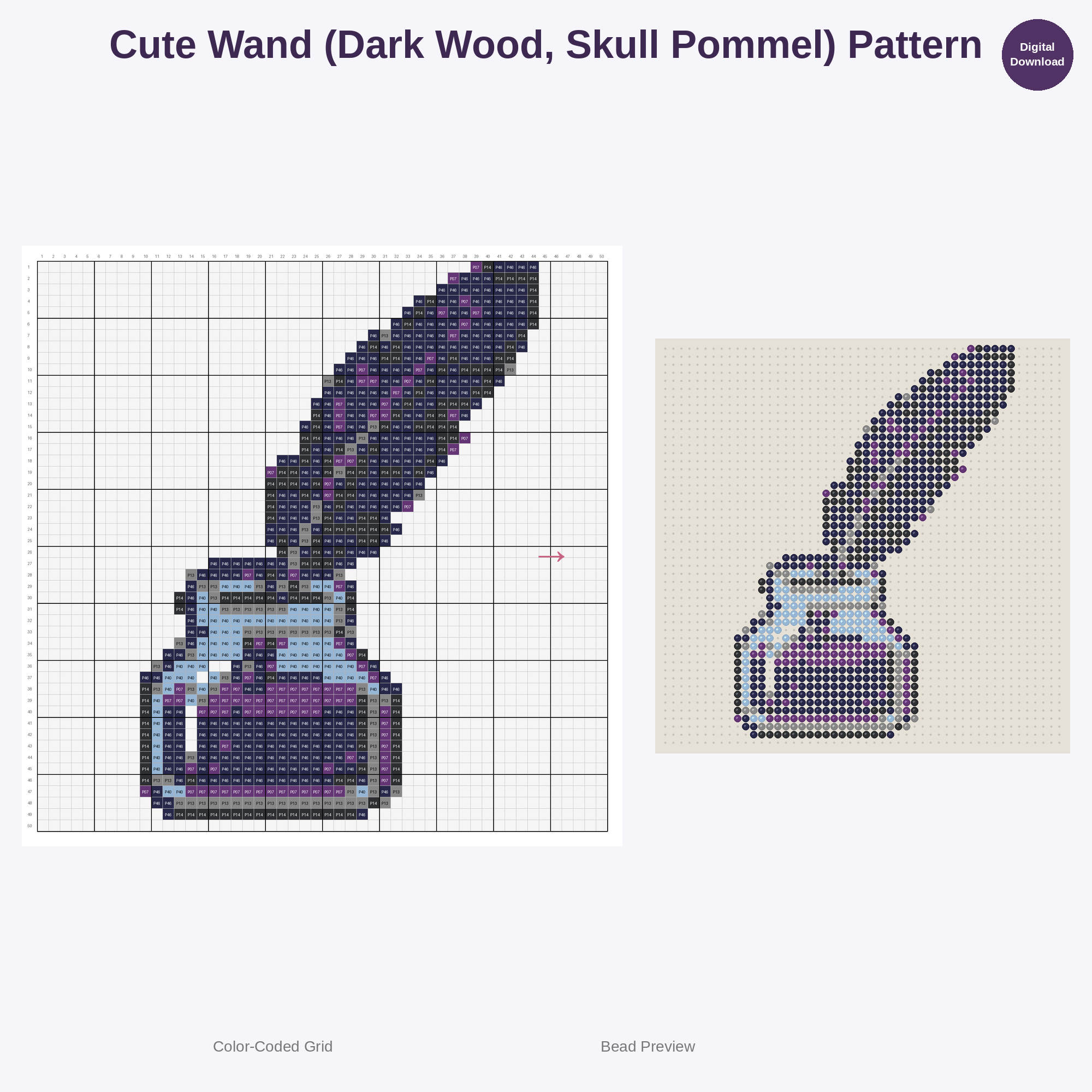 Magical Arcana & Spellcraft Collection Perler Bead Patterns Bundle, 48 Designs (PDF Digital Download)
