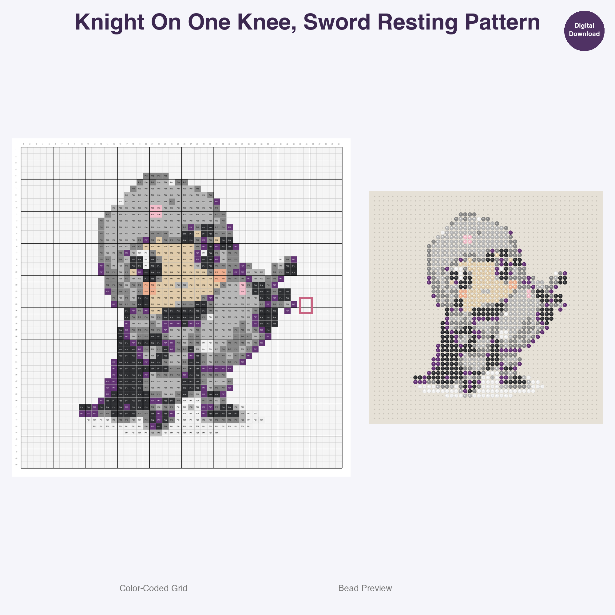 Fablewood Kingdom Inhabitants Perler Bead Patterns, 48 Designs x 3 Grid Sizes (29x29 + 50x50 + 128x128), Fuse Bead PDF Digital Download