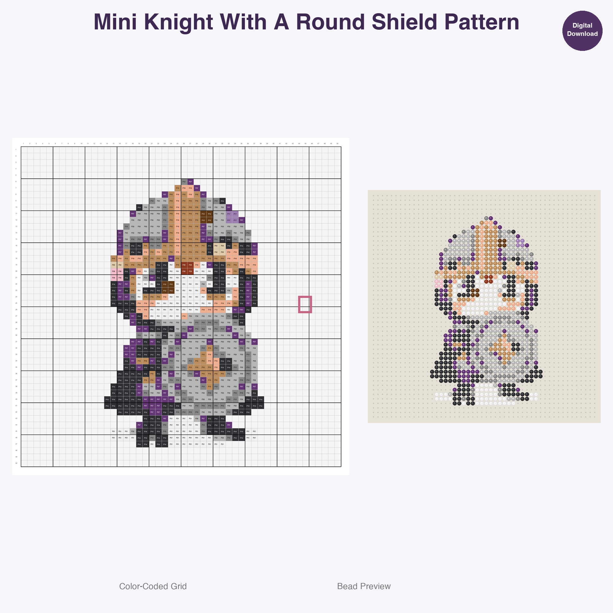 Fablewood Kingdom Inhabitants Perler Bead Patterns, 48 Designs x 3 Grid Sizes (29x29 + 50x50 + 128x128), Fuse Bead PDF Digital Download