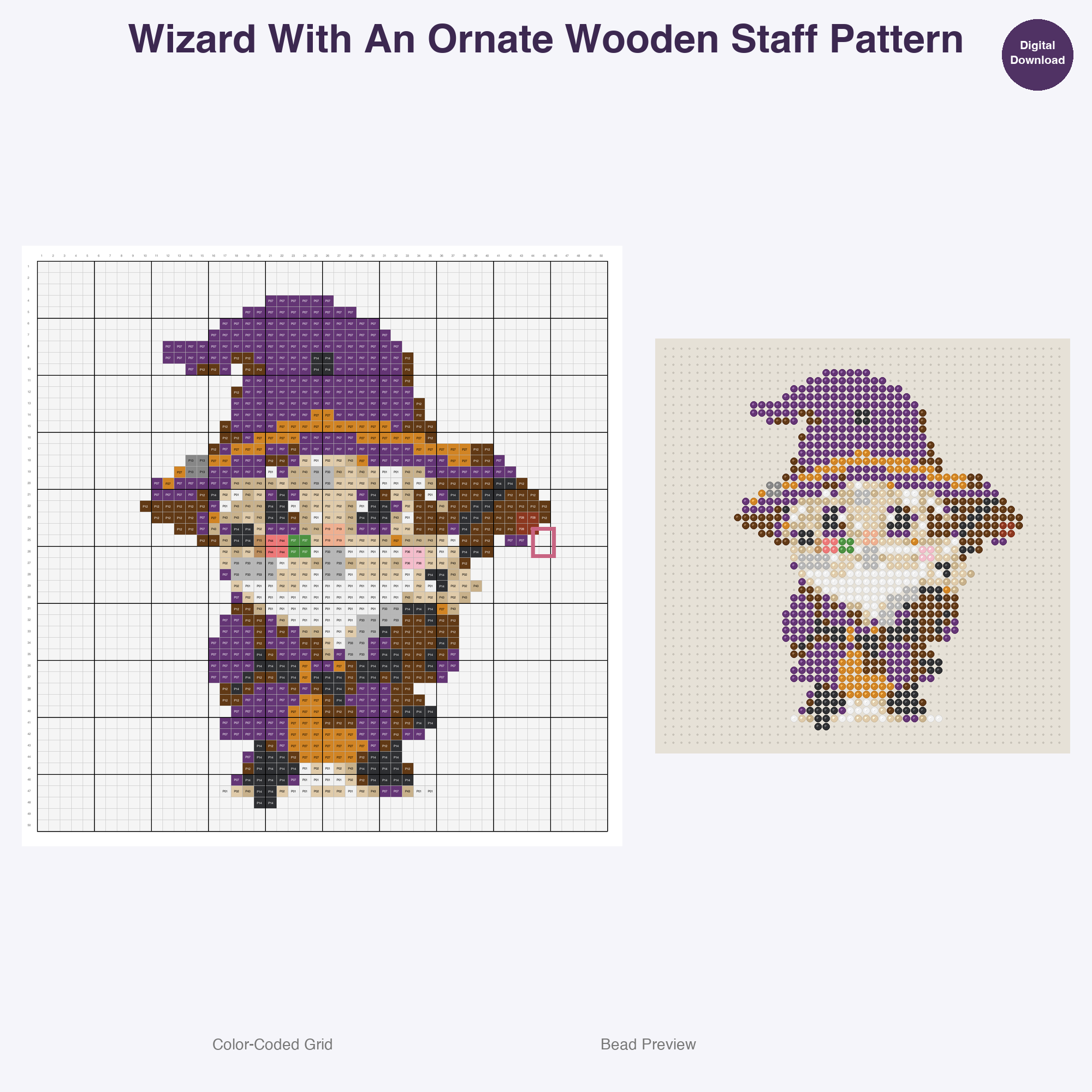 Fablewood Kingdom Inhabitants Perler Bead Patterns, 48 Designs x 3 Grid Sizes (29x29 + 50x50 + 128x128), Fuse Bead PDF Digital Download
