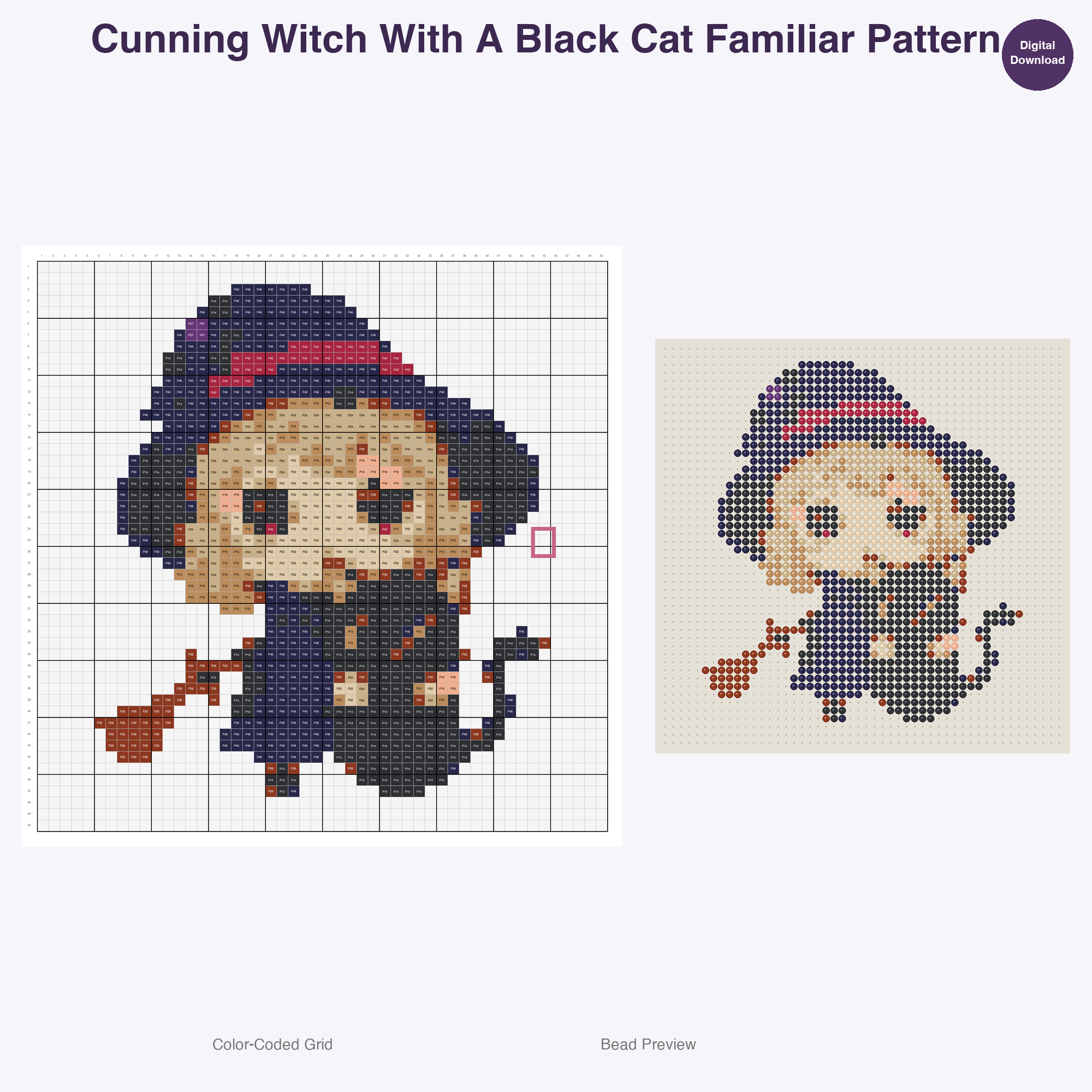 Fablewood Kingdom Inhabitants Perler Bead Patterns, 48 Designs x 3 Grid Sizes (29x29 + 50x50 + 128x128), Fuse Bead PDF Digital Download