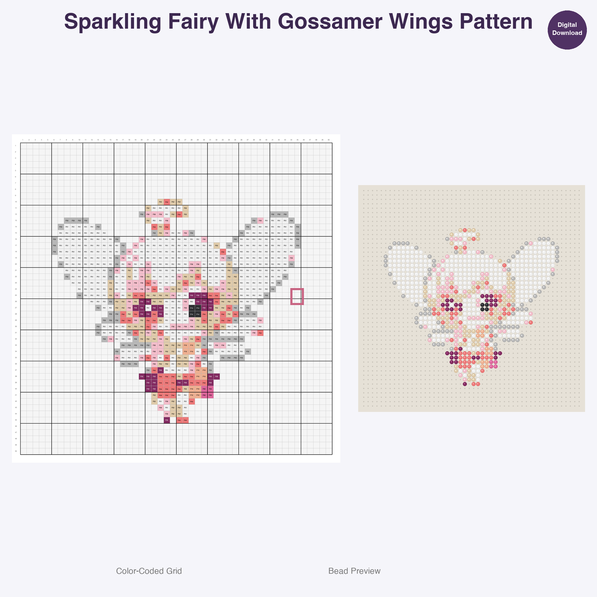 Fablewood Kingdom Inhabitants Perler Bead Patterns, 48 Designs x 3 Grid Sizes (29x29 + 50x50 + 128x128), Fuse Bead PDF Digital Download