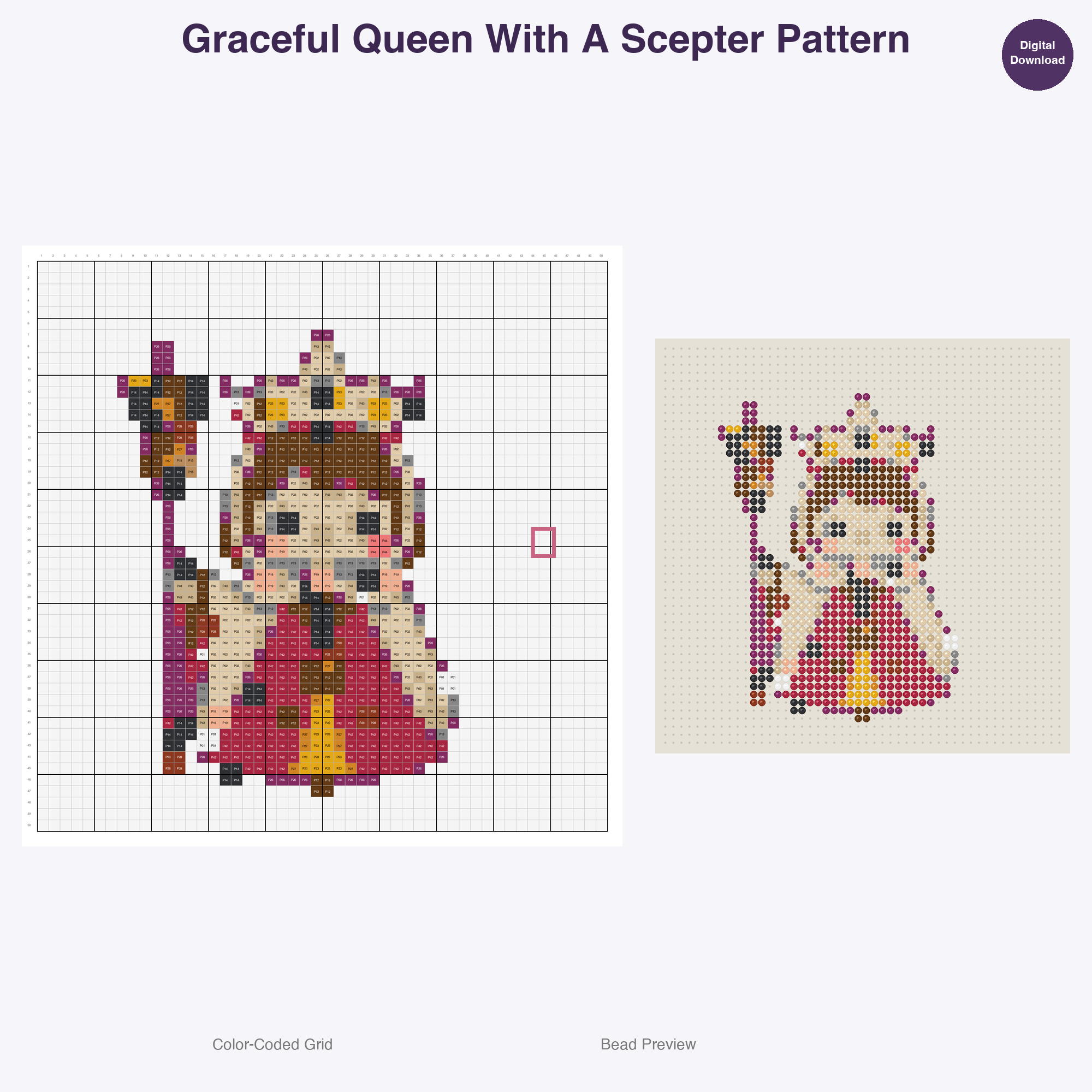 Fablewood Kingdom Inhabitants Perler Bead Patterns, 48 Designs x 3 Grid Sizes (29x29 + 50x50 + 128x128), Fuse Bead PDF Digital Download
