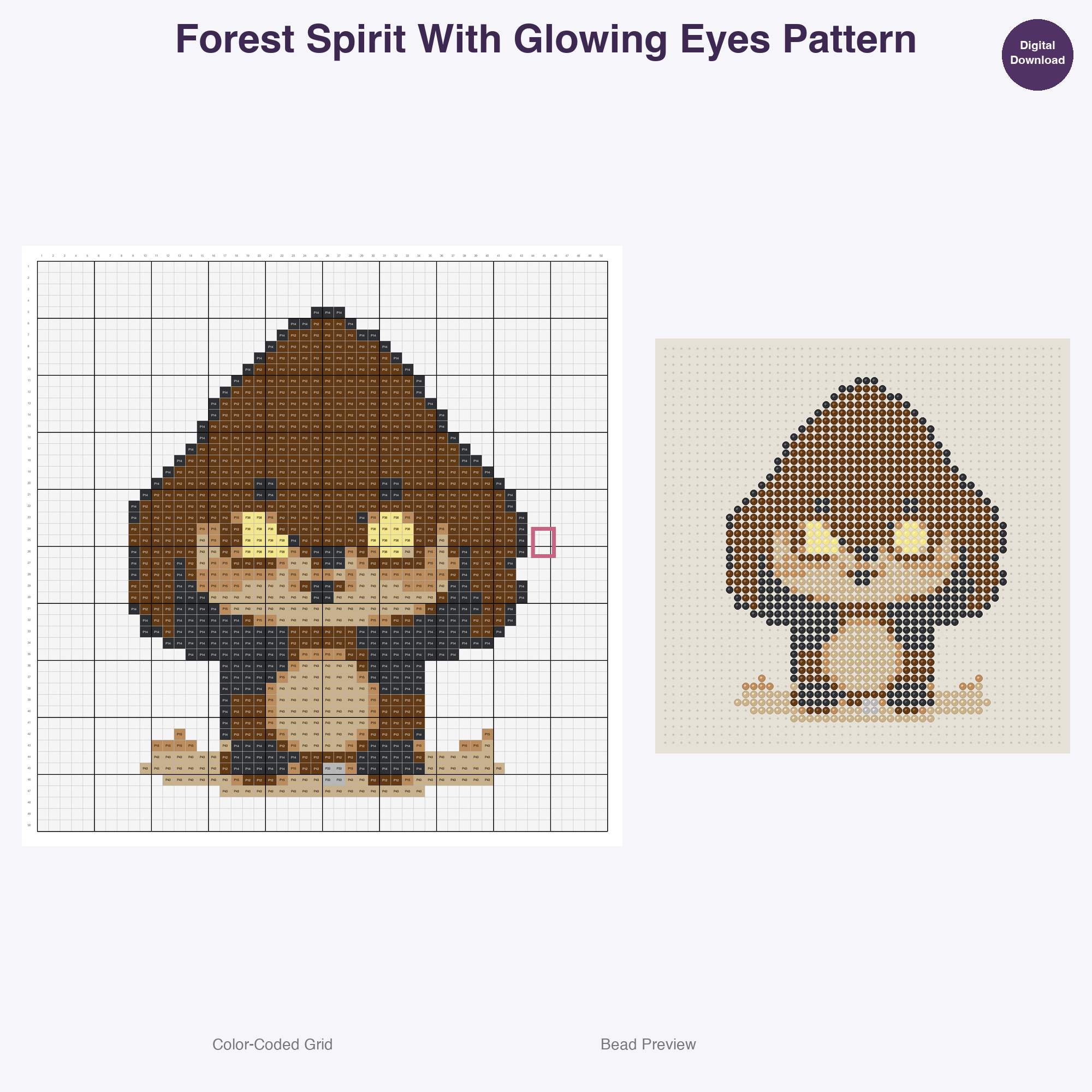 Fablewood Kingdom Inhabitants Perler Bead Patterns, 48 Designs x 3 Grid Sizes (29x29 + 50x50 + 128x128), Fuse Bead PDF Digital Download