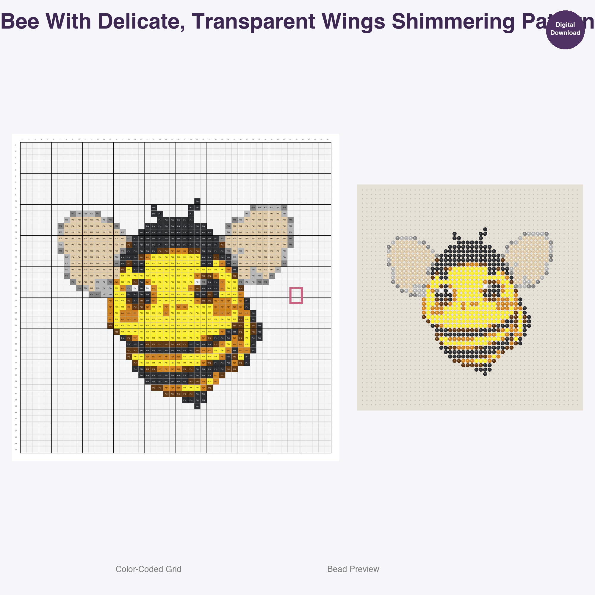 Fairy Garden Fauna Perler Bead Patterns, 48 Designs x 3 Grid Sizes (29x29 + 50x50 + 128x128), Fuse Bead PDF Digital Download