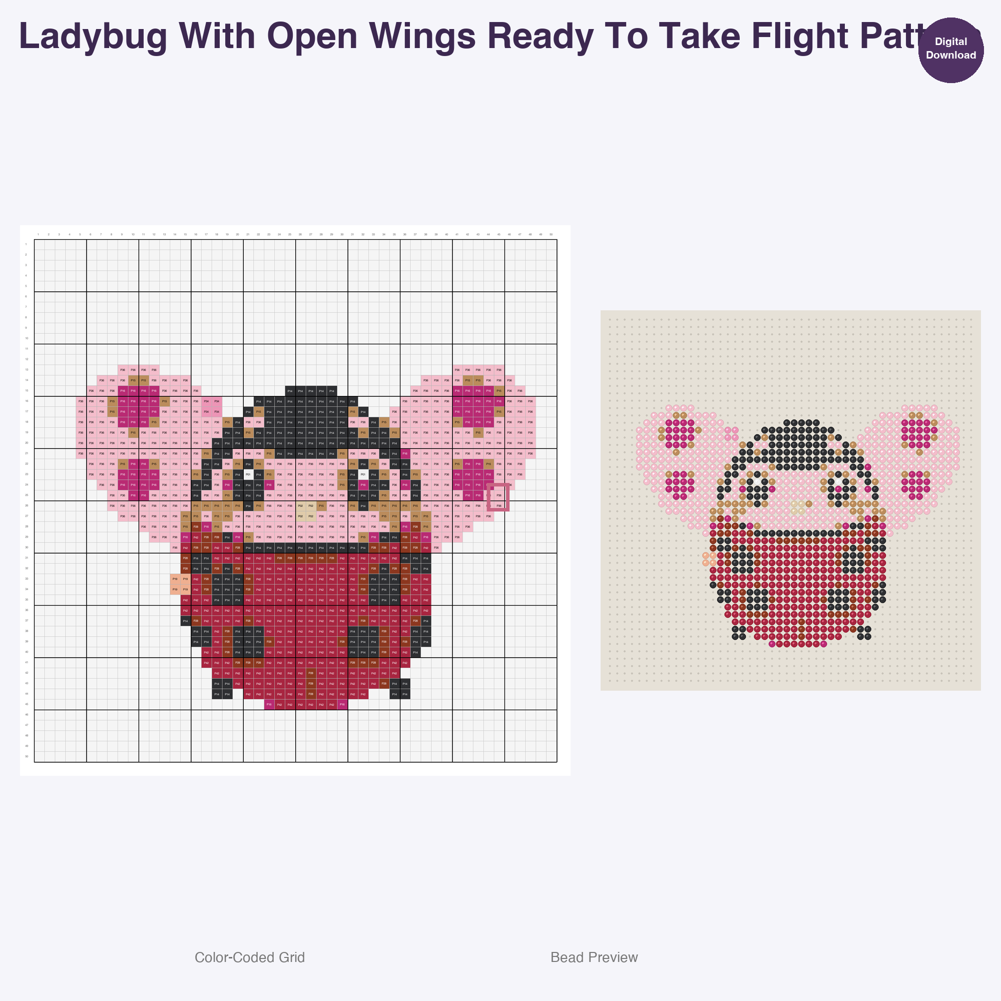 Fairy Garden Fauna Perler Bead Patterns, 48 Designs x 3 Grid Sizes (29x29 + 50x50 + 128x128), Fuse Bead PDF Digital Download