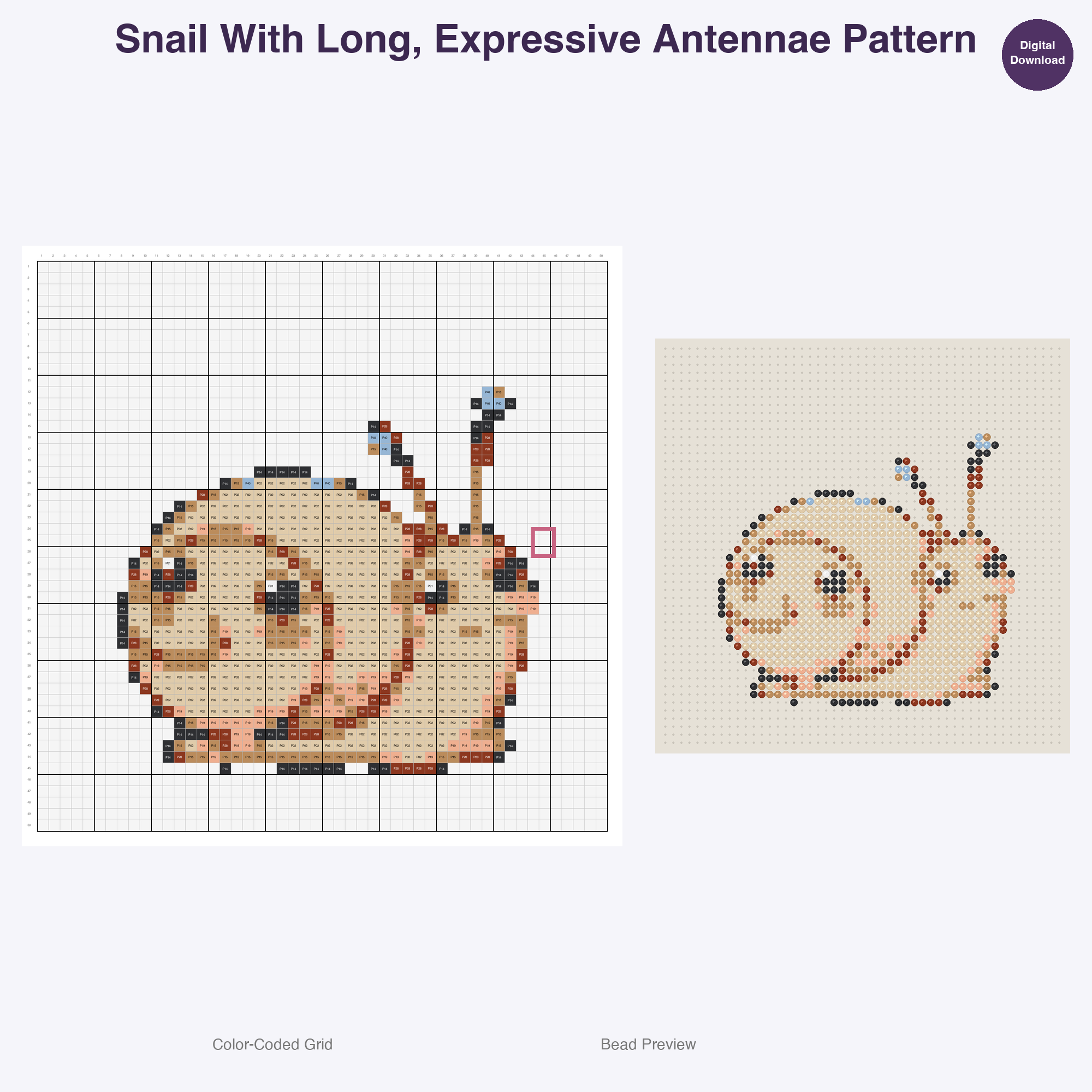 Fairy Garden Fauna Perler Bead Patterns, 48 Designs x 3 Grid Sizes (29x29 + 50x50 + 128x128), Fuse Bead PDF Digital Download