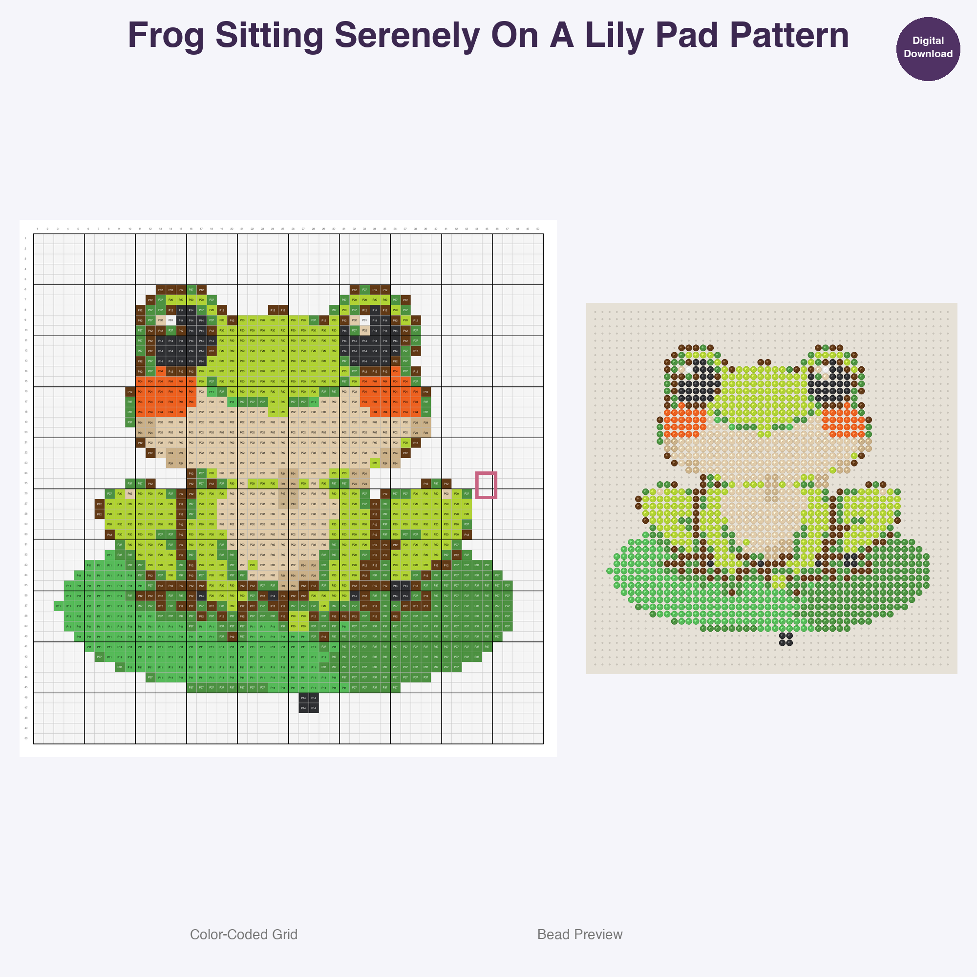 Fairy Garden Fauna Perler Bead Patterns, 48 Designs x 3 Grid Sizes (29x29 + 50x50 + 128x128), Fuse Bead PDF Digital Download