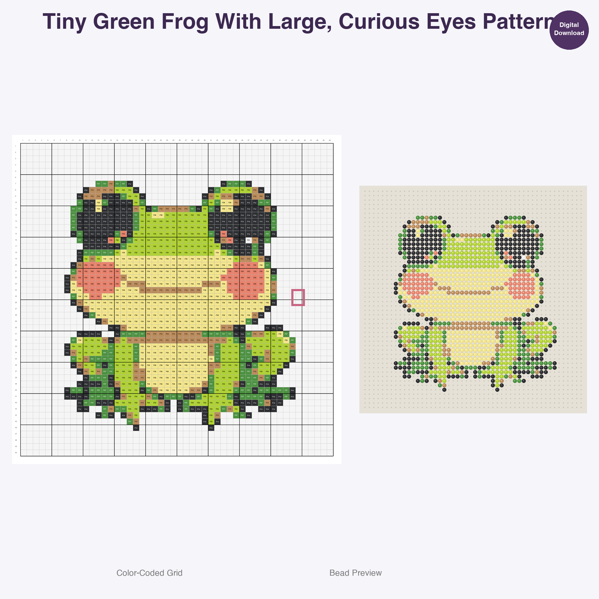 Fairy Garden Fauna Perler Bead Patterns, 48 Designs x 3 Grid Sizes (29x29 + 50x50 + 128x128), Fuse Bead PDF Digital Download