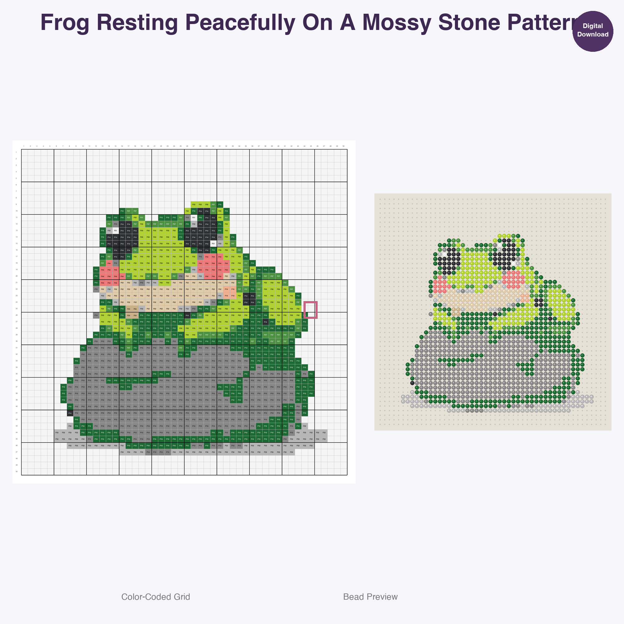 Fairy Garden Fauna Perler Bead Patterns, 48 Designs x 3 Grid Sizes (29x29 + 50x50 + 128x128), Fuse Bead PDF Digital Download