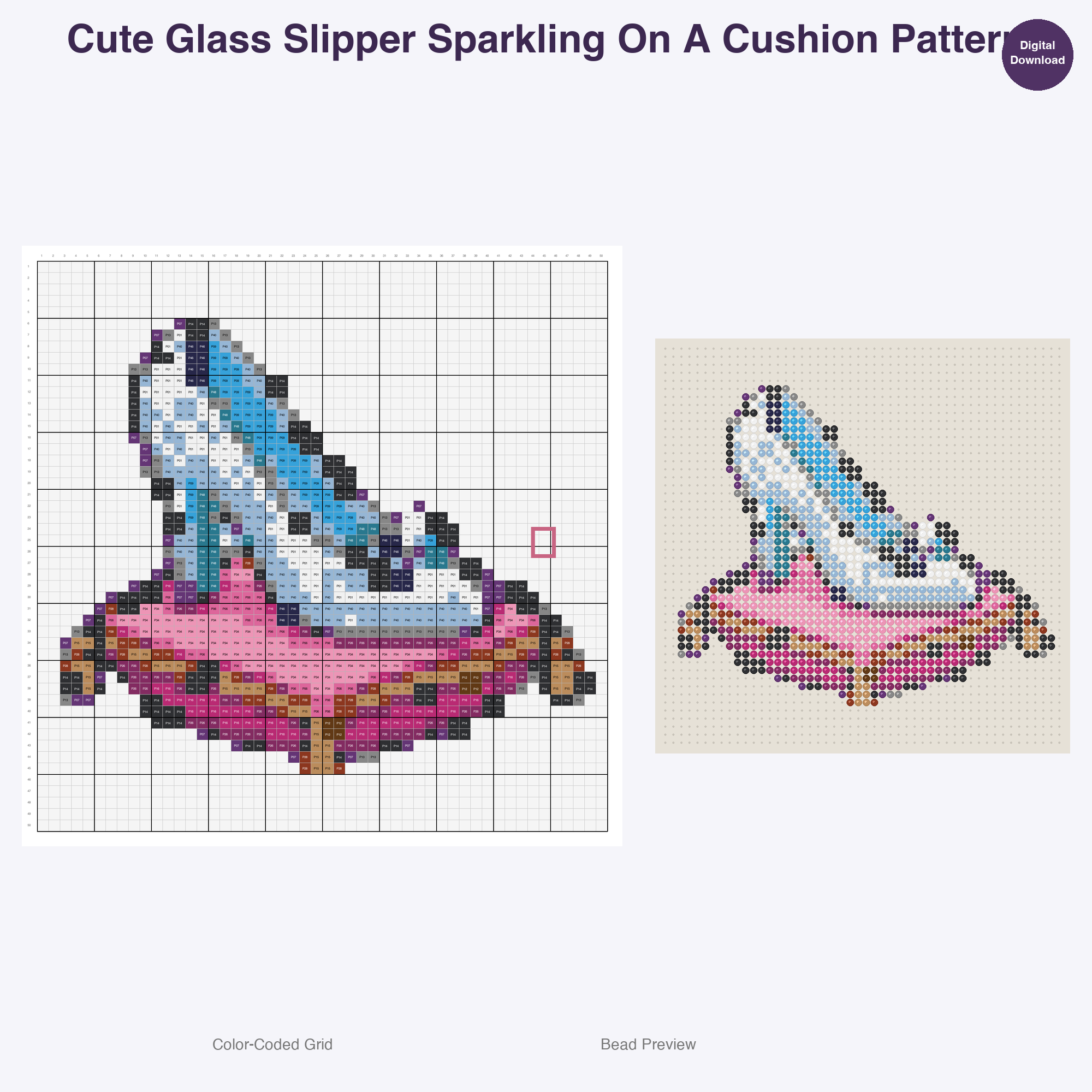Fairy Tale Characters Perler Bead Patterns, 48 Designs x 3 Grid Sizes (29x29 + 50x50 + 128x128), Fuse Bead PDF Digital Download