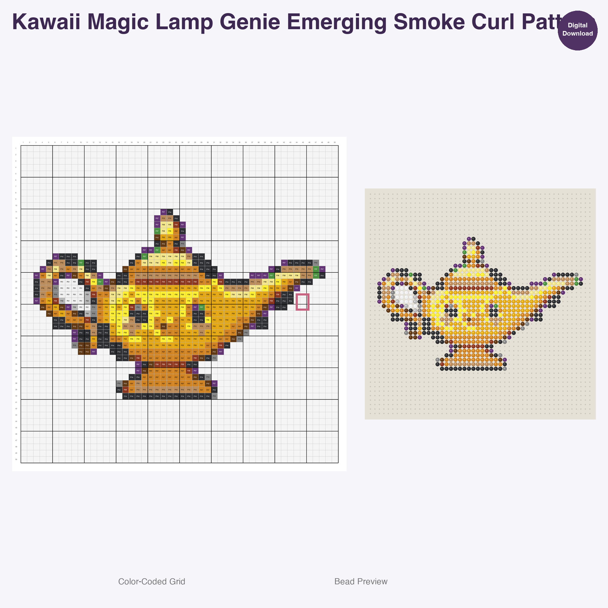 Fairy Tale Characters Perler Bead Patterns, 48 Designs x 3 Grid Sizes (29x29 + 50x50 + 128x128), Fuse Bead PDF Digital Download
